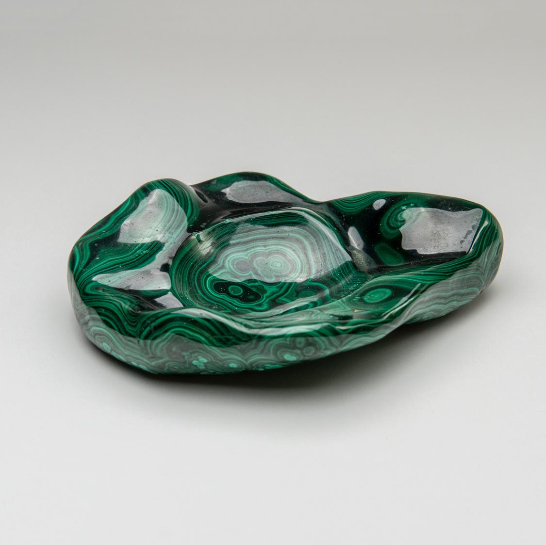 Genuine Polished Malachite Bowl (1.4 lbs) For Sale 1
