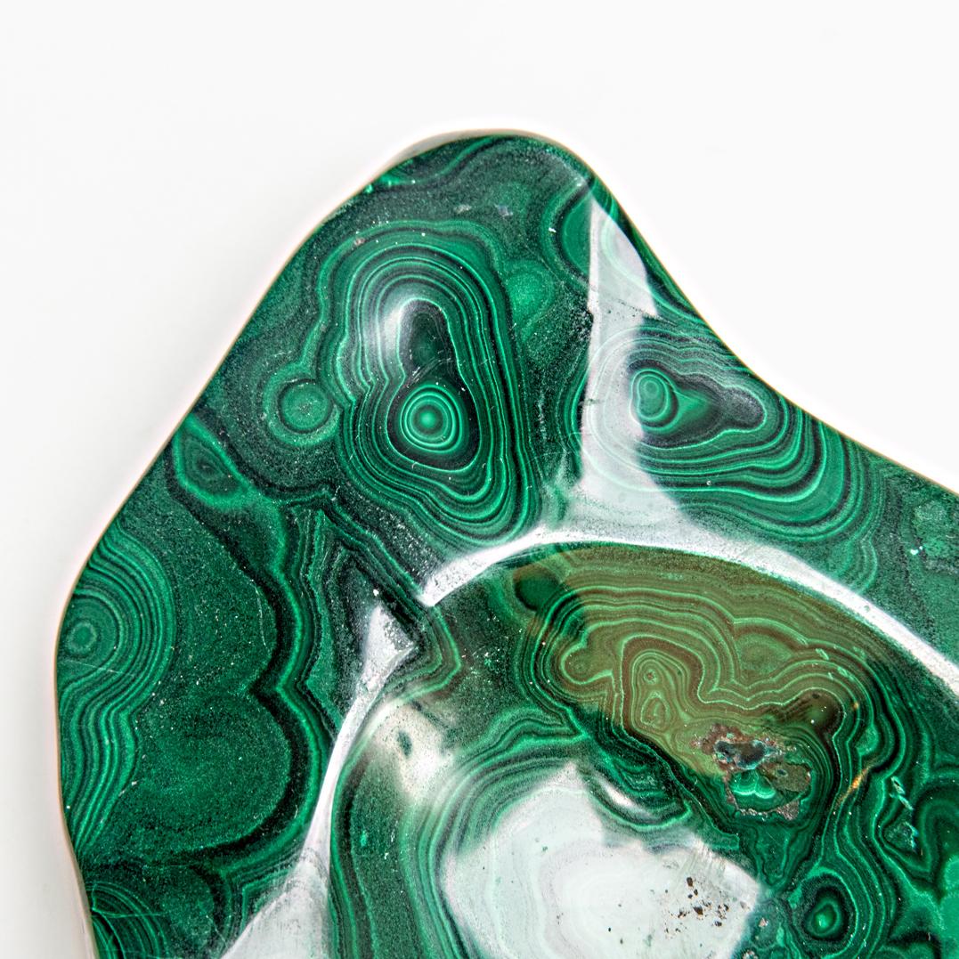 Vera ciotola di malachite lucidata (3.6 lbs) in vendita 4