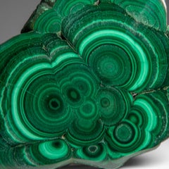 Fetta di stalattite di malachite autentica lucidata (450 grammi)