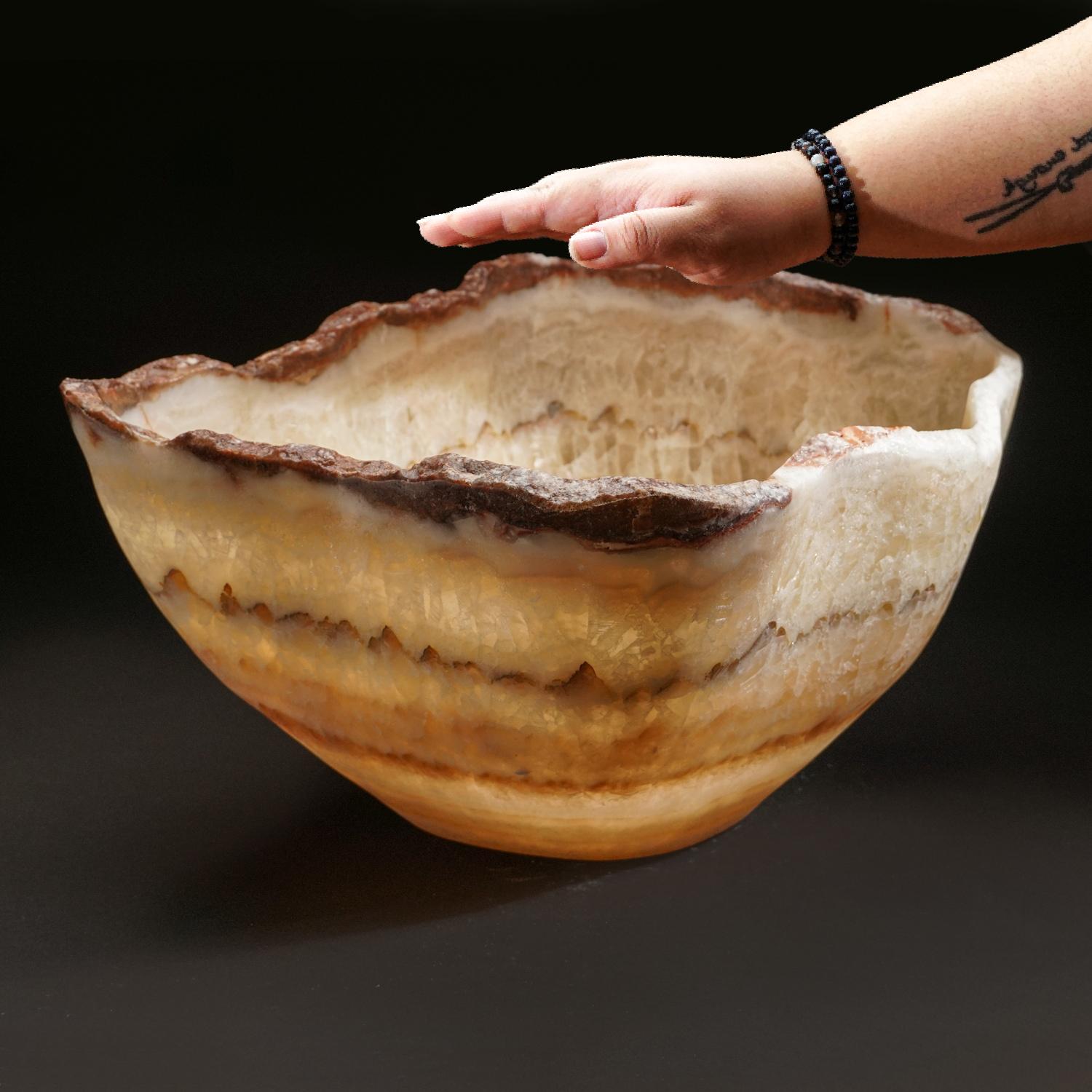 Large Polished Onyx Decorative Bowl from Mexico ( 19.25