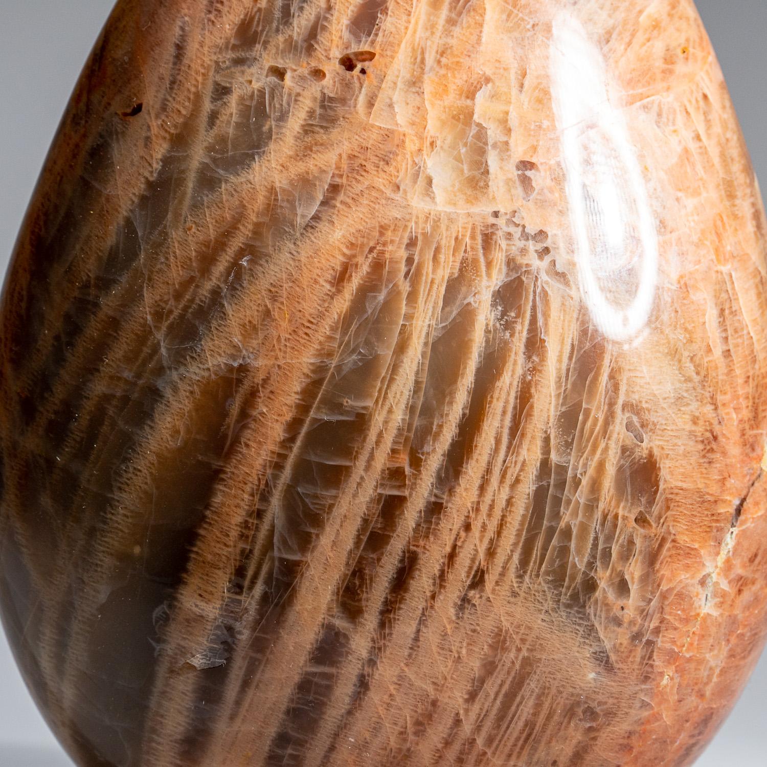 Contemporary Genuine Polished Peach Moonstone Freeform from Madagascar (6.8 lbs) For Sale