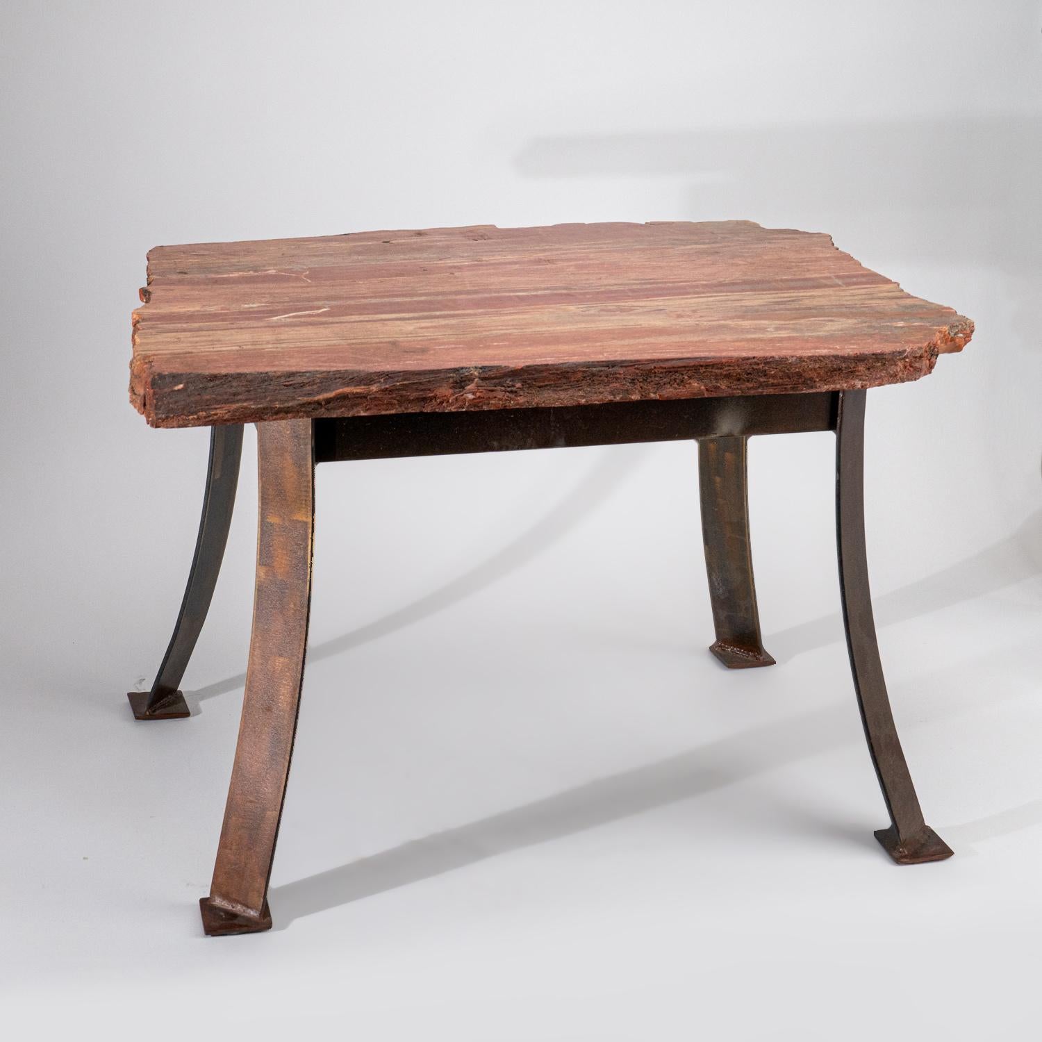 table bois fossilise