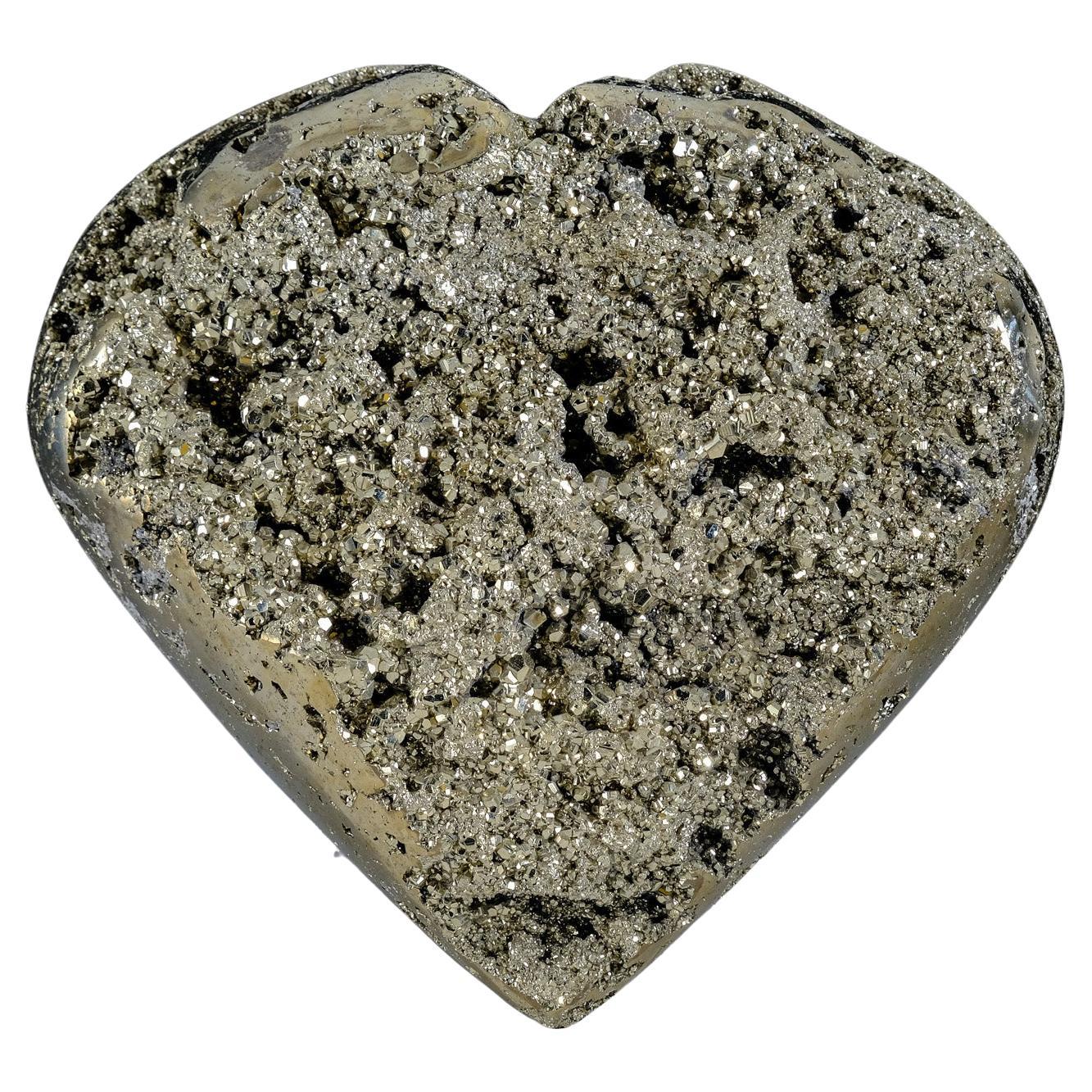  Natural Pyrite Cluster Heart (7 lbs) For Sale