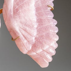 Genuine Polished Rose Quartz Butterfly Wings