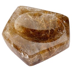 Soupière authentique en quartz rutile poli du Brésil (2,5 lbs)
