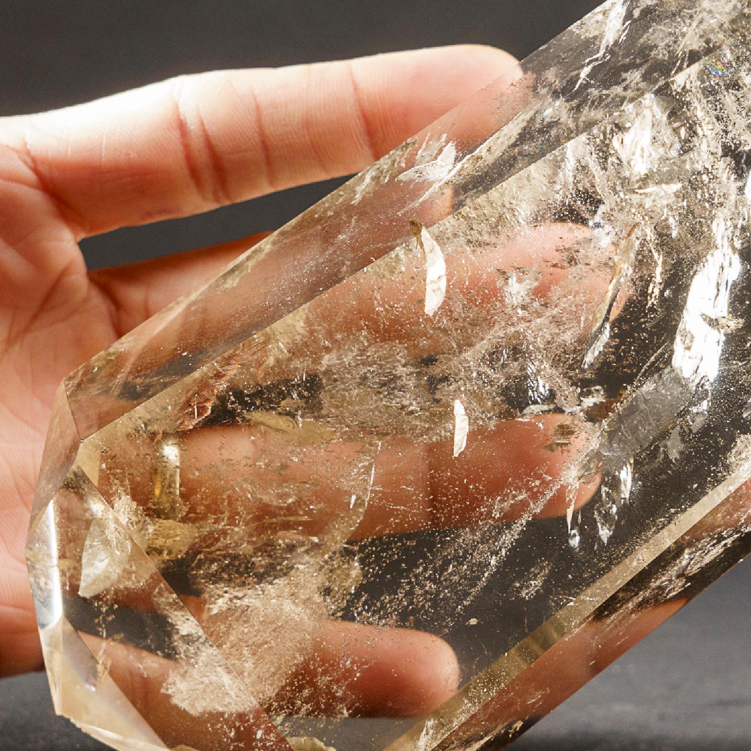 Brazilian Genuine Polished Smoky Quartz Crystal Point From Brazil (4.5 lbs) For Sale