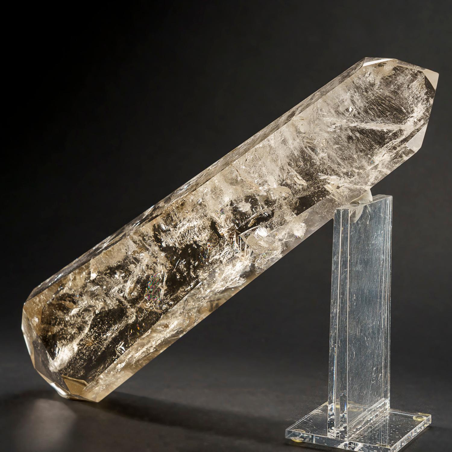 Genuine Polished Smoky Quartz Crystal Point From Brazil (4.5 lbs) In New Condition For Sale In New York, NY