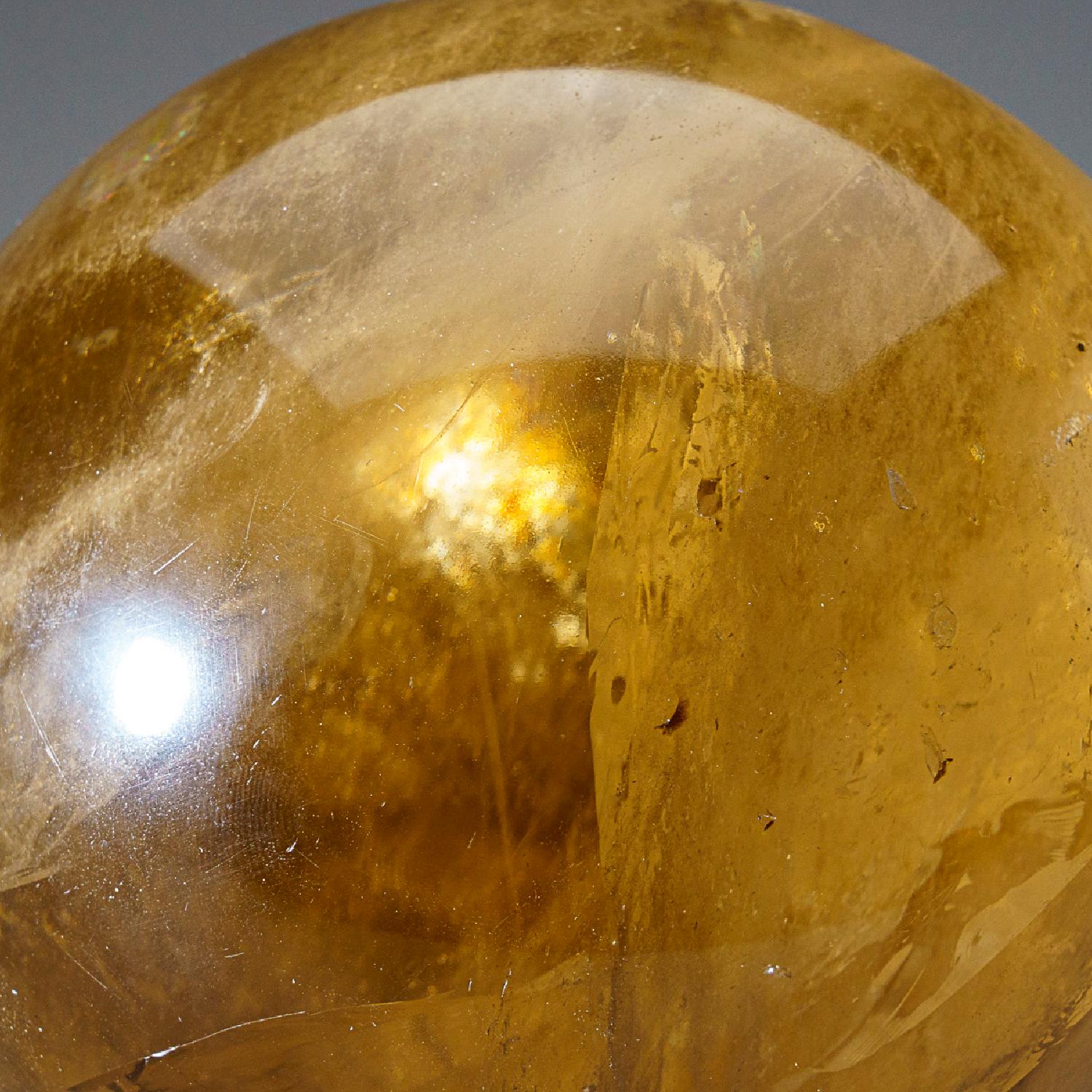 Sfera di quarzo fumé autentica e lucidata (5