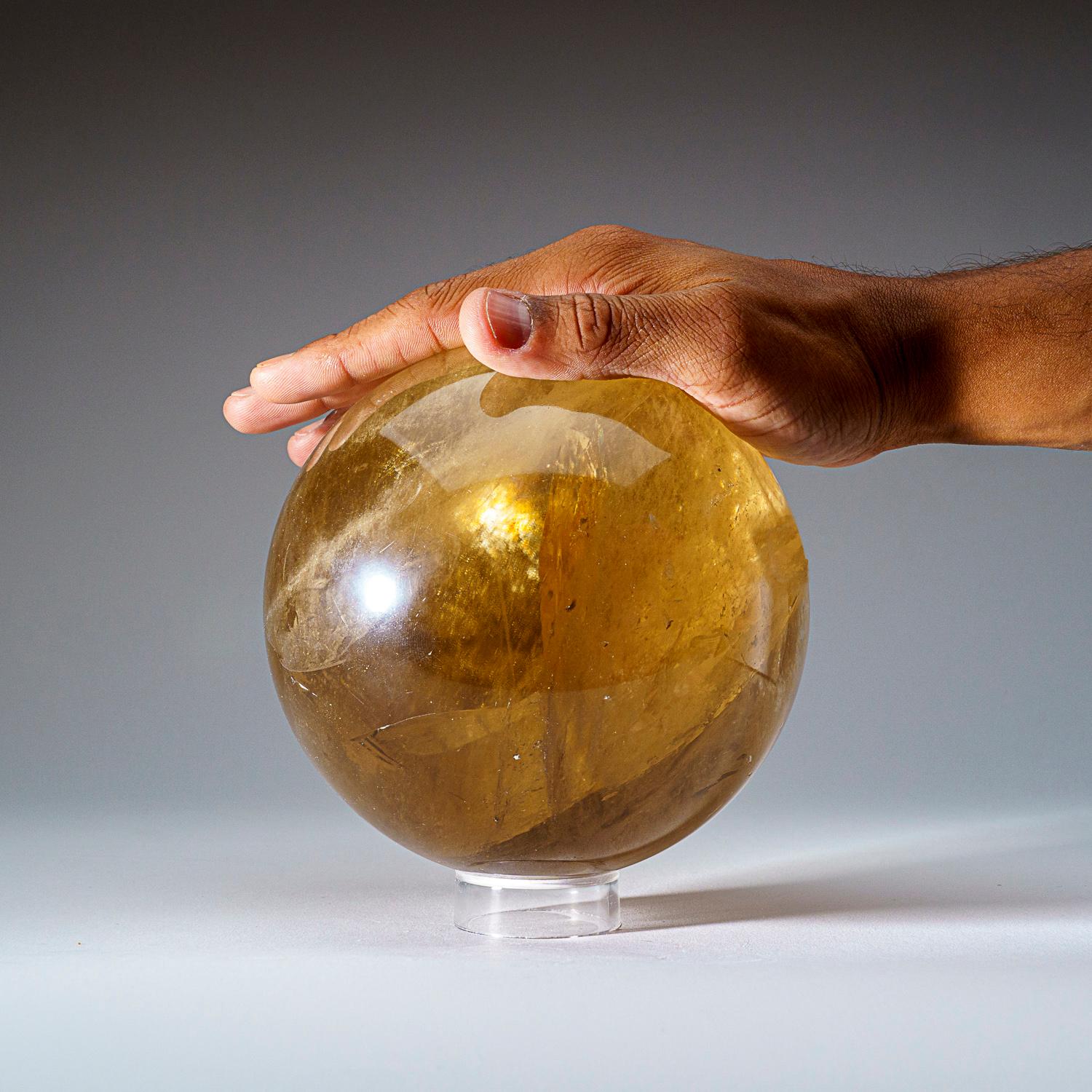 XXI secolo e contemporaneo Sfera di quarzo fumé autentica e lucidata (5