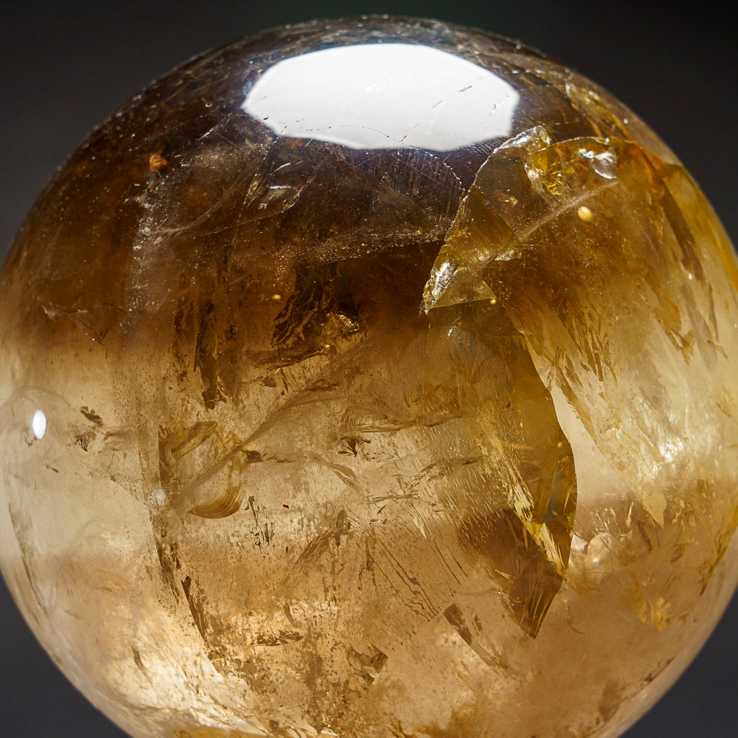 Contemporary Genuine Polished Smoky Quartz Sphere from Brazil (14 lbs) For Sale