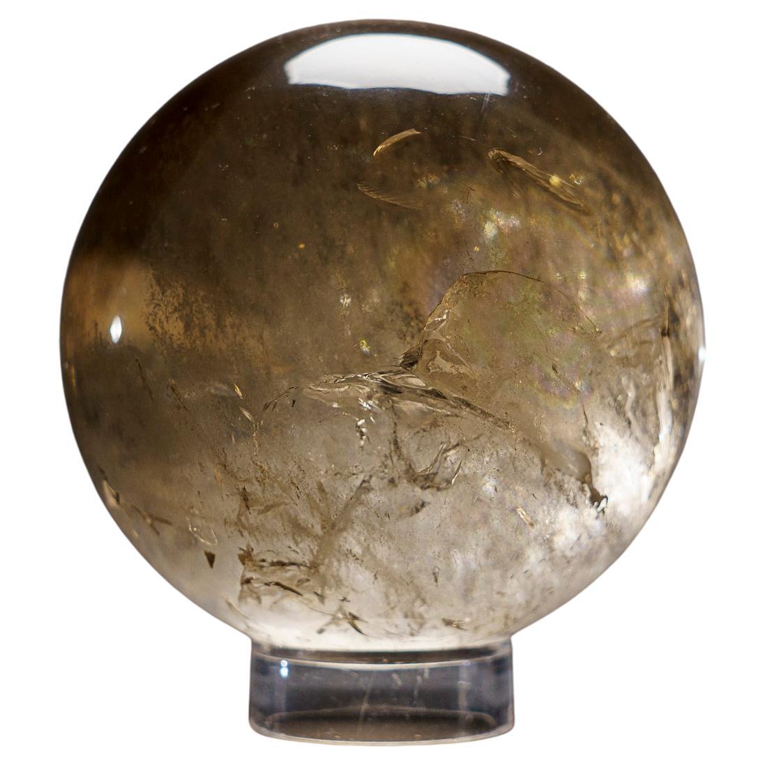 Sphère véritable en quartz fumé poli du Brésil (4,5", 4 lbs)