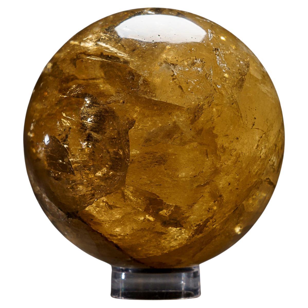 Sphère véritable en quartz fumé poli du Brésil (5", 6,5 lbs)