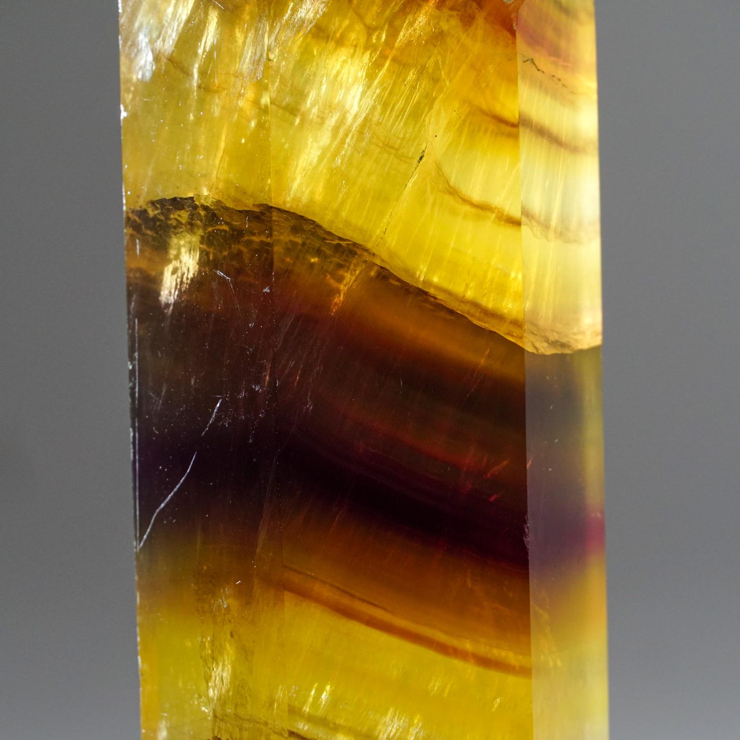 Argentine Genuine Polished Yellow Fluorite Point from Argentina (2.1 lbs) For Sale