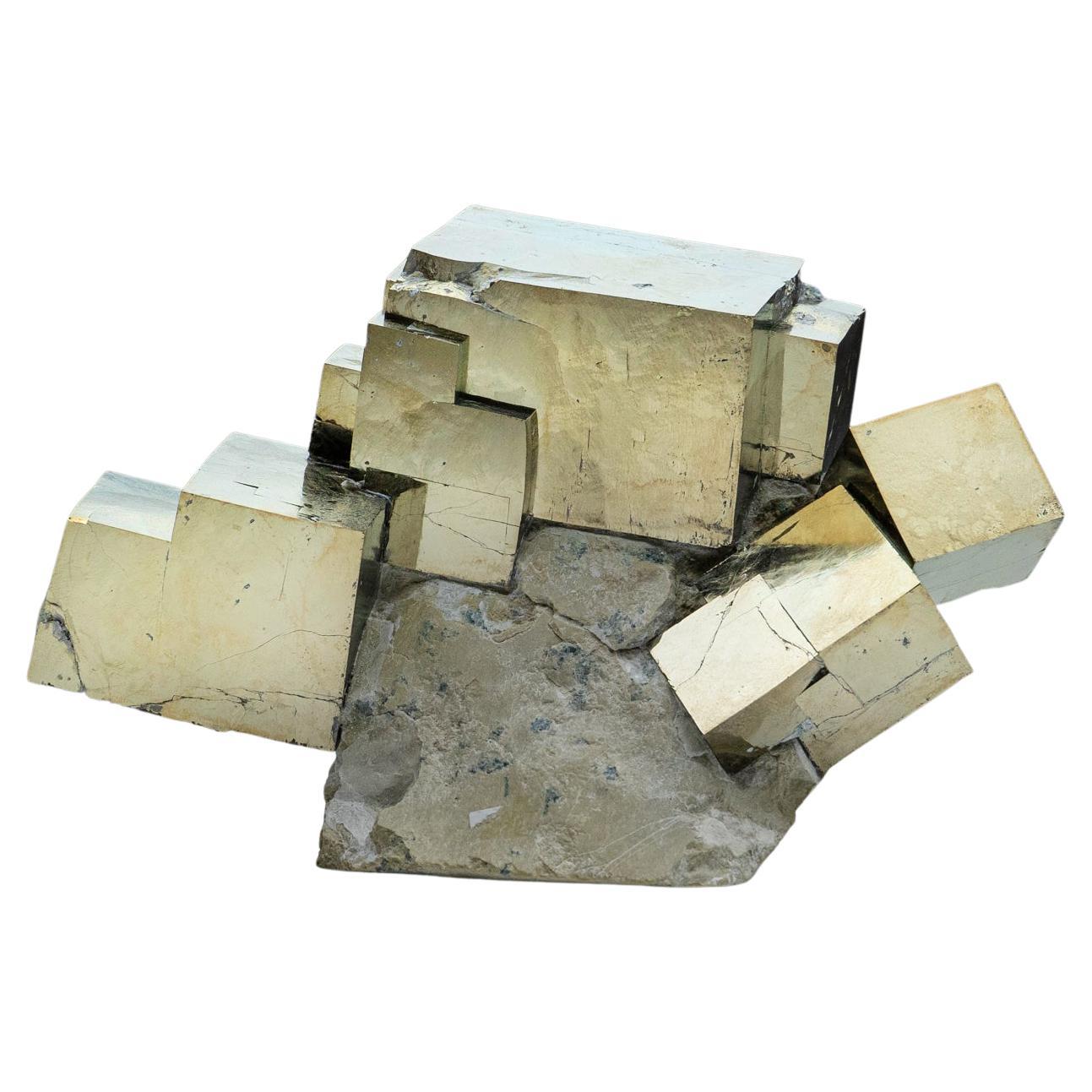  Pyrite Clusters on Basalt From Navajun, Spain For Sale