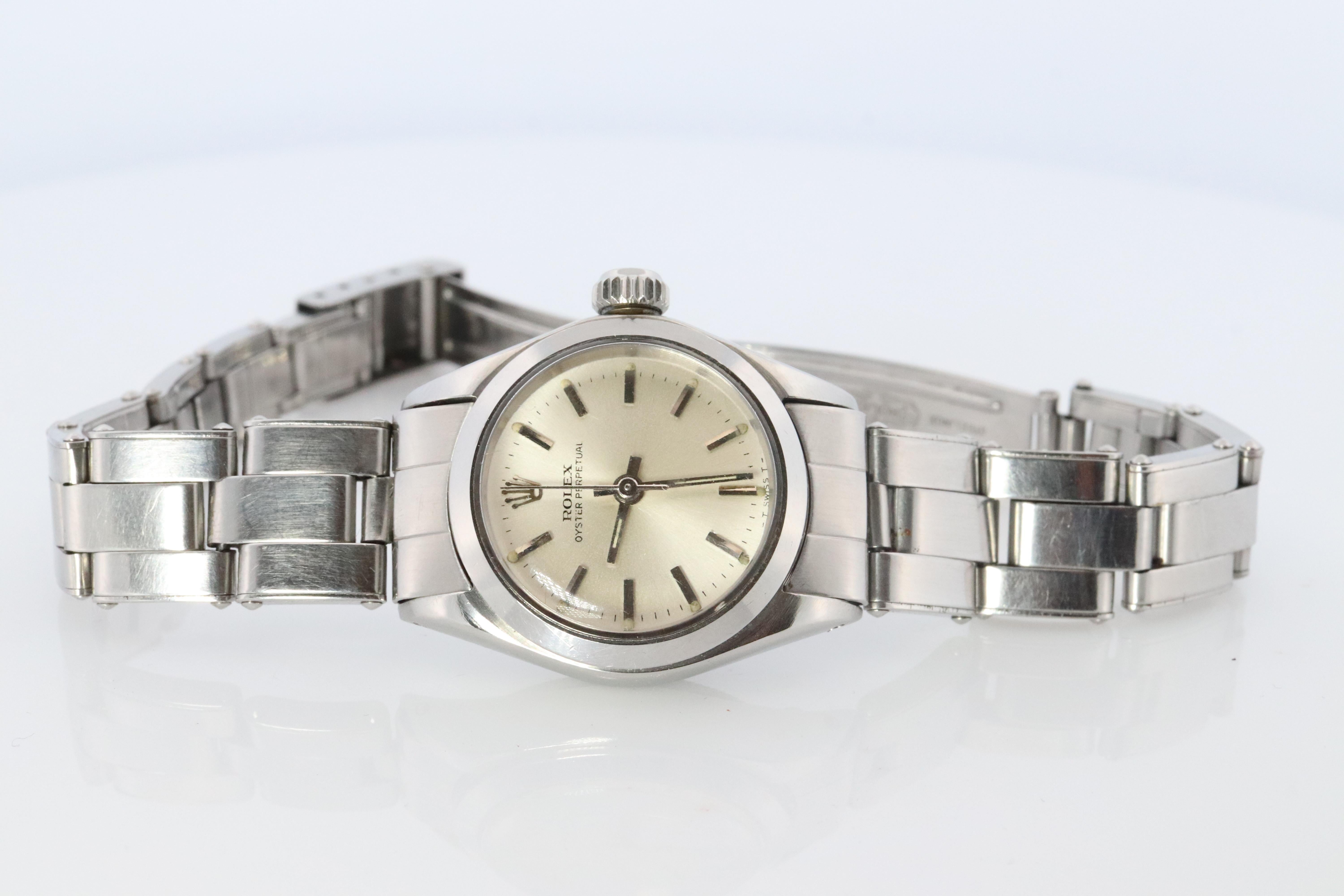 Genuine Rolex 6618 Watch. Ladies ROLEX Oyster Perpetual Automatic Wristwatch. For Sale 4