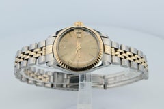 Echte Rolex 6917 Oyster Perpetual Date Uhr. Damen ROLEX 14k Mehrfarbig