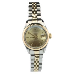Echte Rolex 6917 Oyster Perpetual Date Uhr. Damen ROLEX 14k Mehrfarbig
