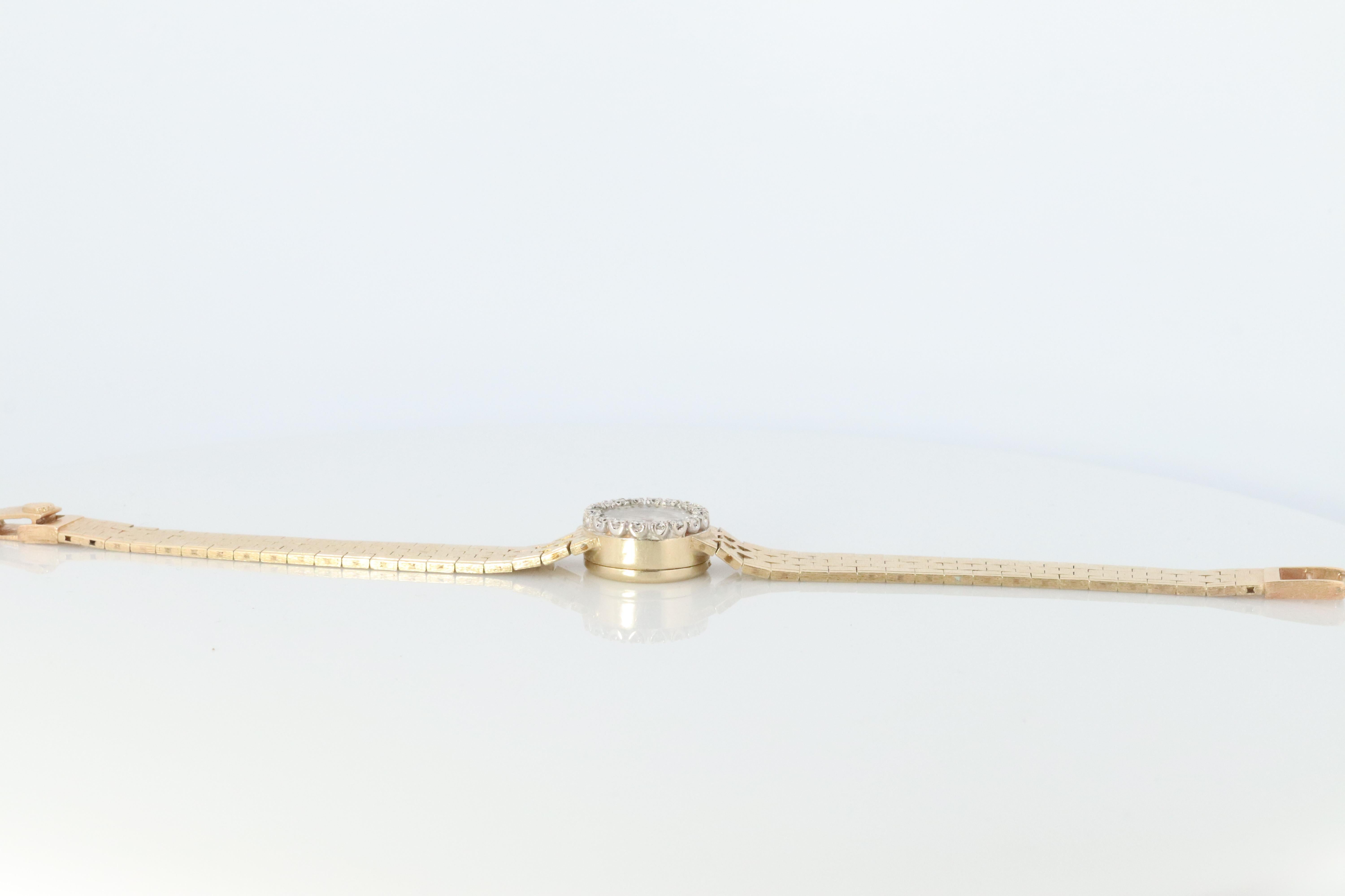 Genuine Rolex Diamantuhr. 14k YG Damen Rolex 4431 Mechanische Windup-Uhr. 6