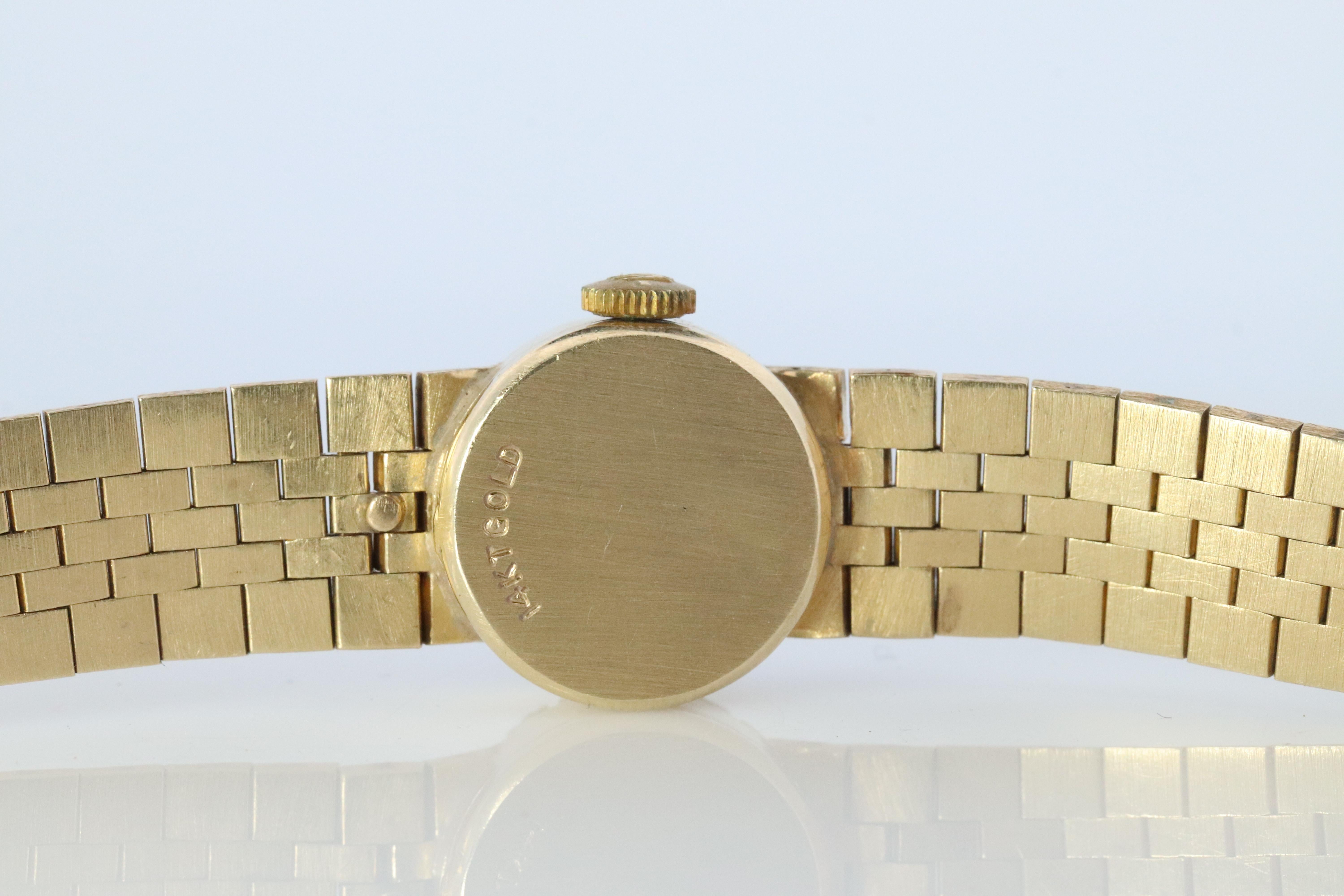 Genuine Rolex Diamantuhr. 14k YG Damen Rolex 4431 Mechanische Windup-Uhr. 3
