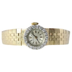 Genuine Rolex Diamantuhr. 14k YG Damen Rolex 4431 Mechanische Windup-Uhr.