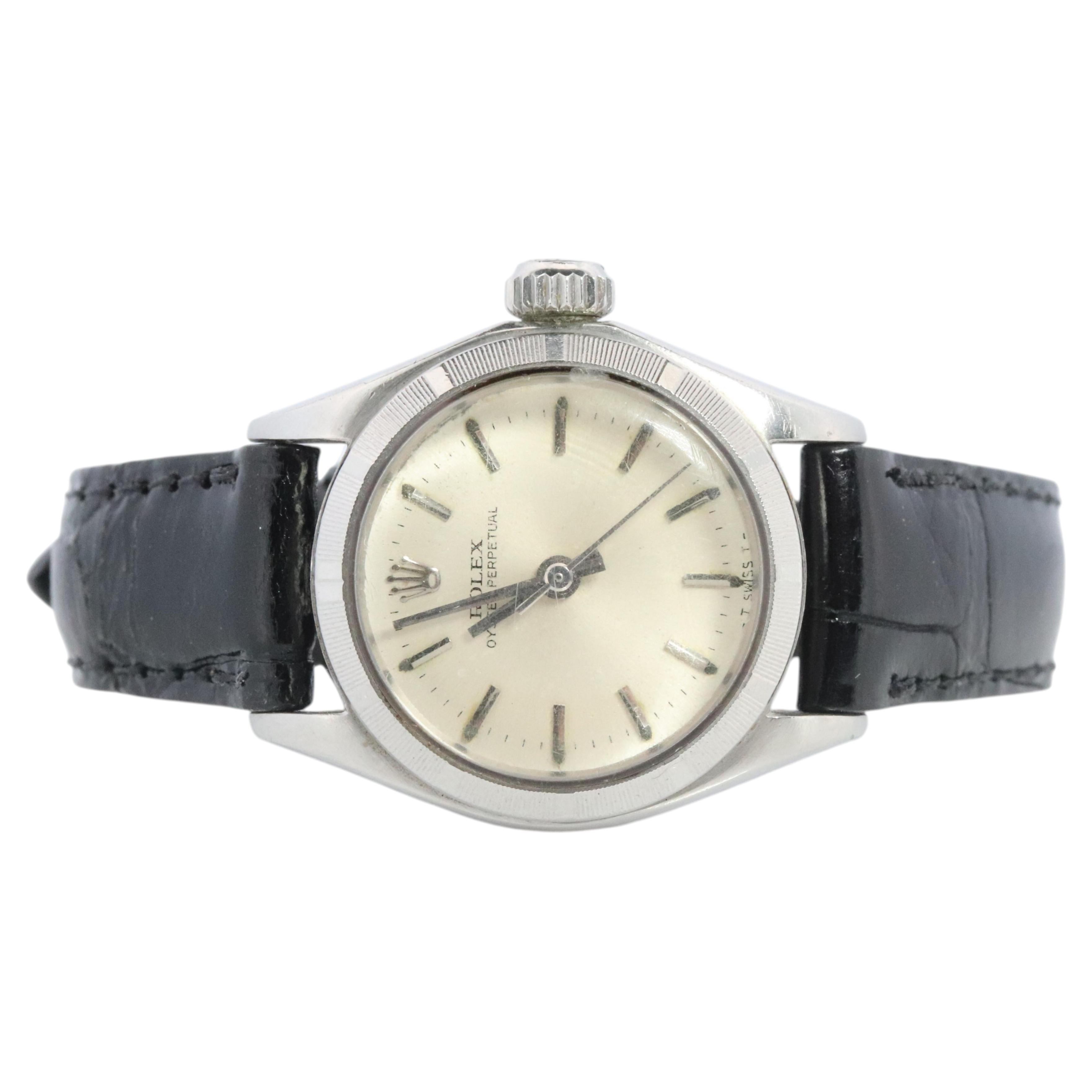 Reloj Rolex Oyster Perpetual auténtico. Reloj de pulsera automático ROLEX 6623 para señora.