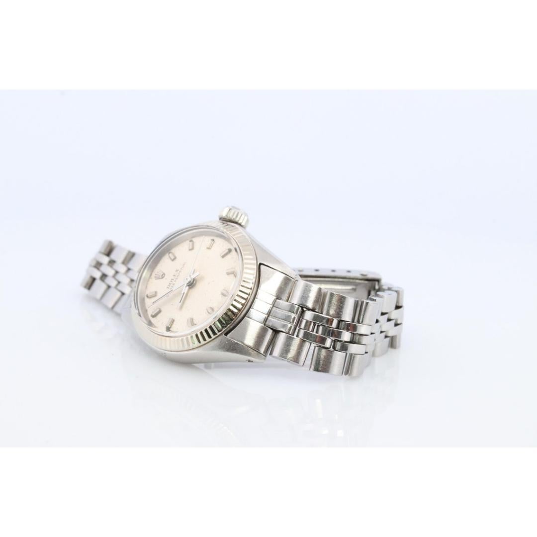 Genuine Rolex Watch. 14k Stainless Steel Ladies Rolex 6619 Automatic Wristwatch. In Good Condition In Port Charlotte, FL