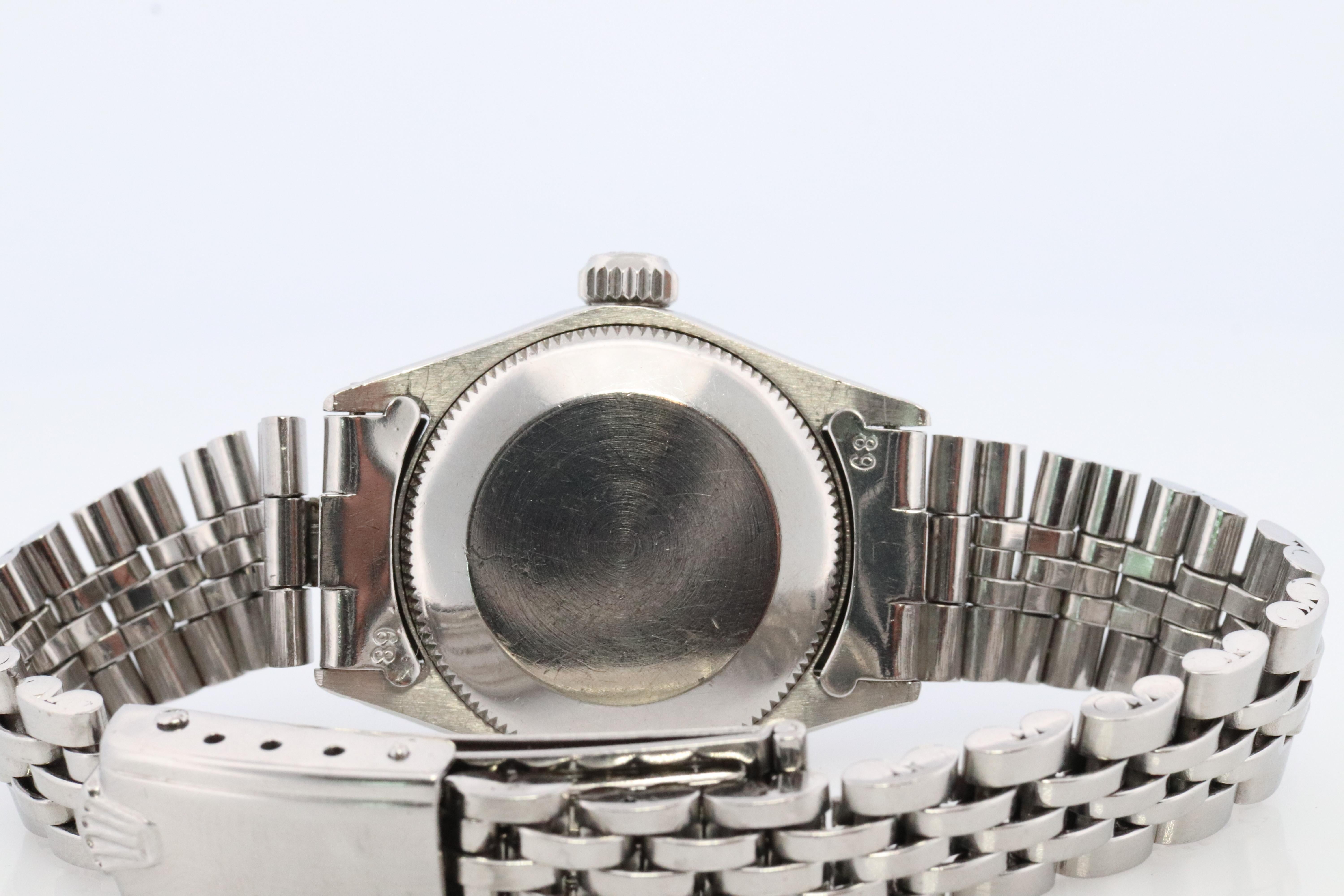 Genuine Rolex-Uhr. 14k Edelstahl Damen ROLEX 6619 Automatik-Armbanduhr. im Zustand „Gut“ in Port Charlotte, FL