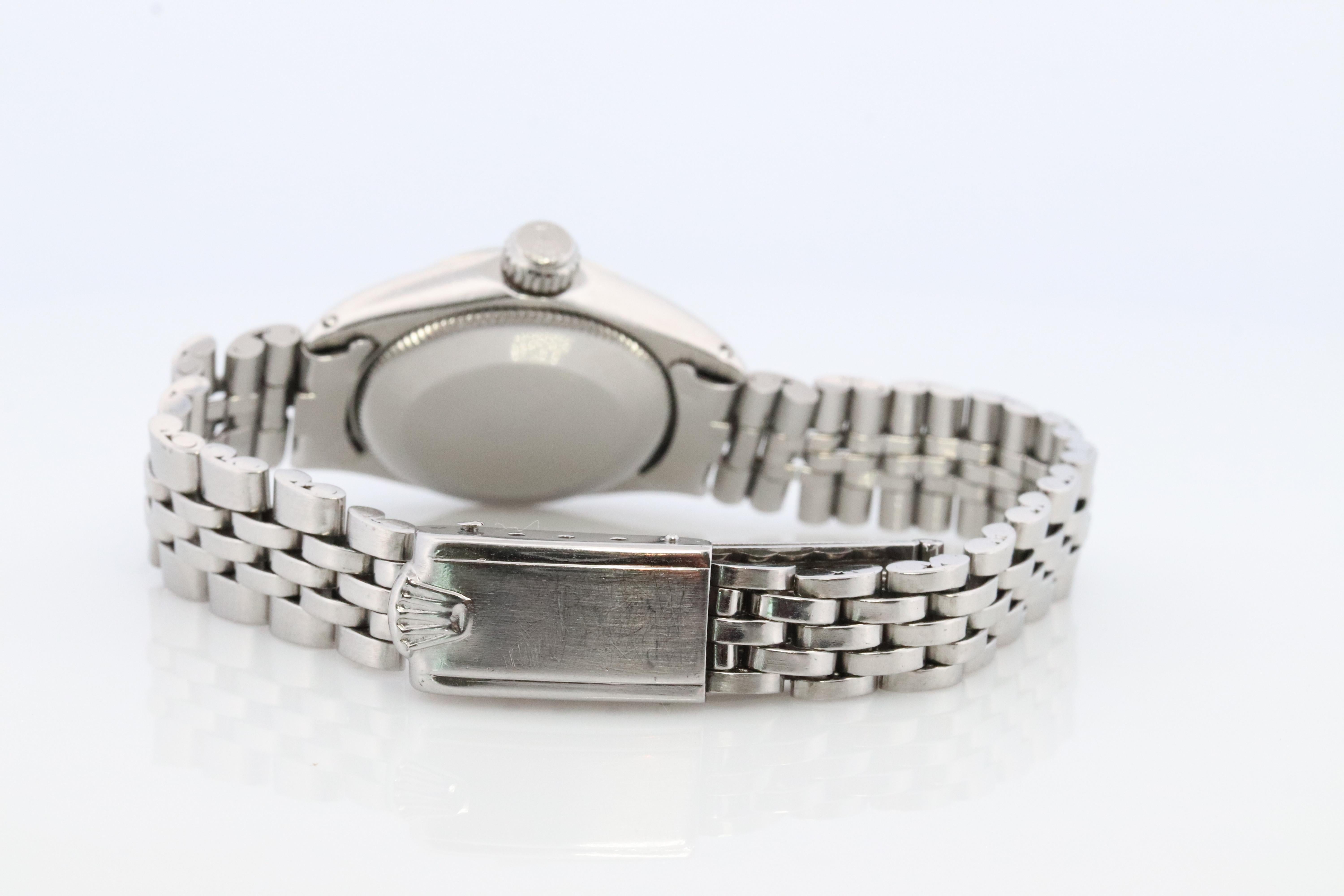 Genuine Rolex-Uhr. 14k Edelstahl Damen ROLEX 6619 Automatik-Armbanduhr. 1