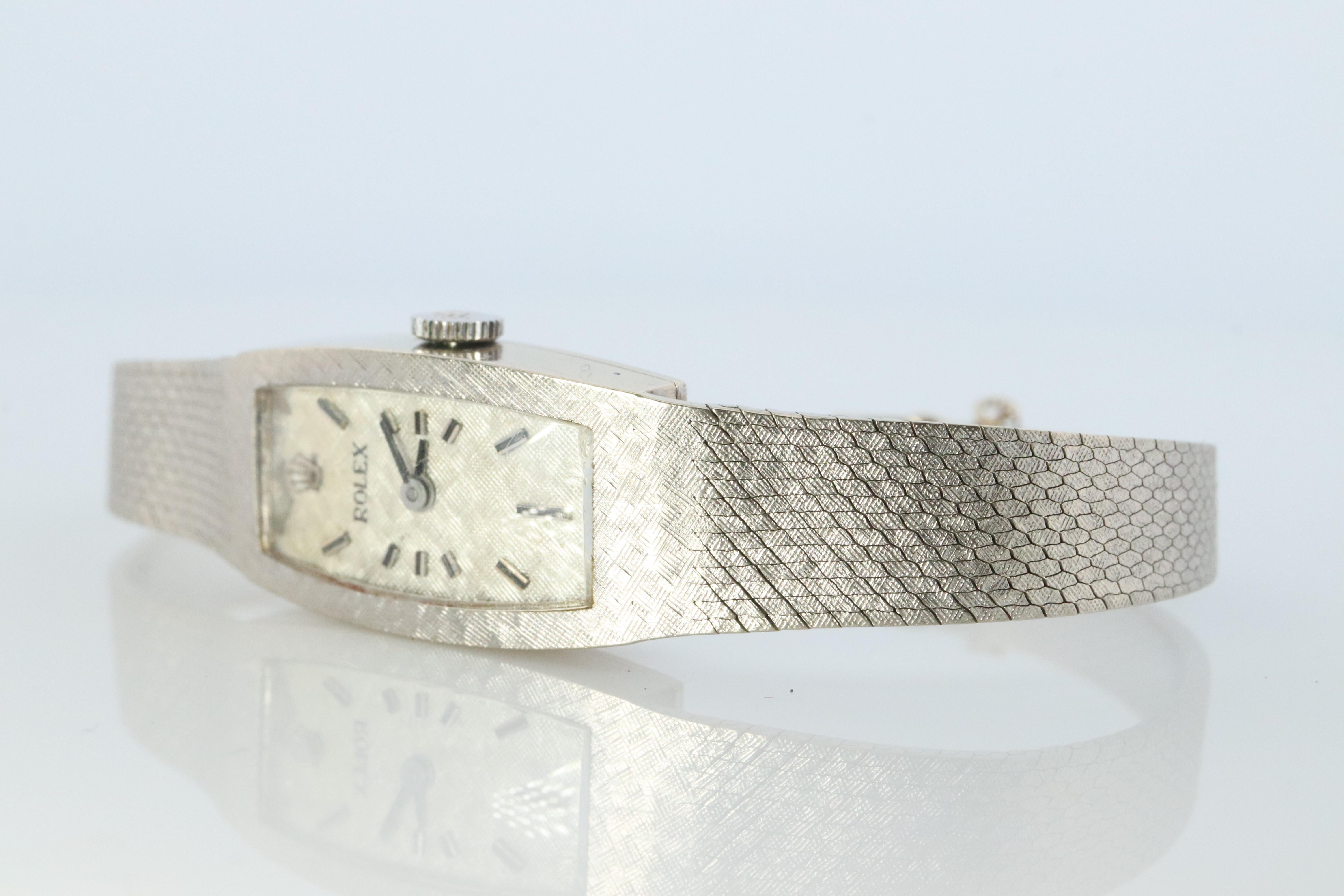 Women's Genuine Rolex Watch. 14k WG Ladies Rolex Mechanical Windup Watch. For Sale