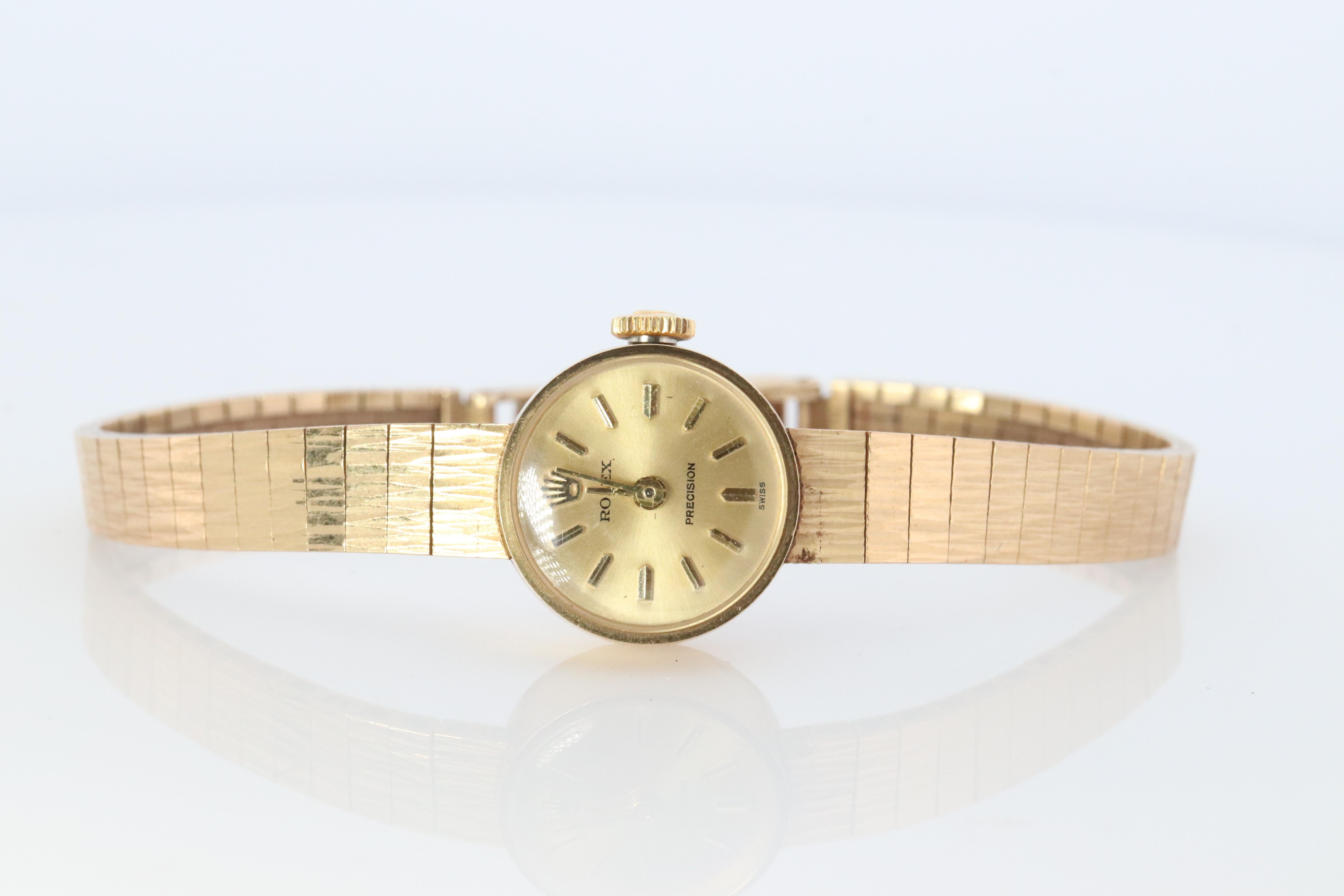 Genuine Rolex-Uhr. 9k YG Damen Rolex mechanische Windup-Uhr. (Moderne)