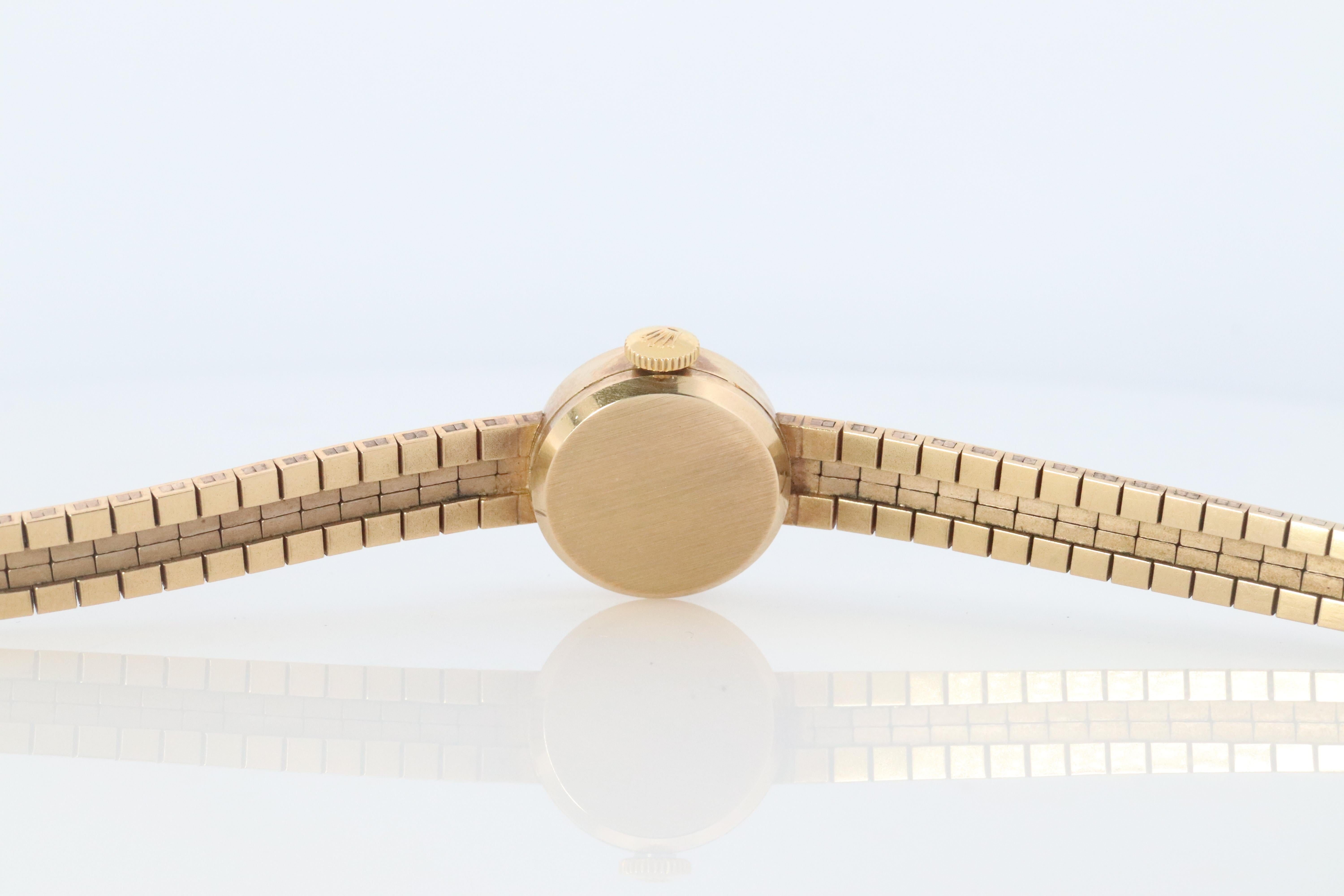 Genuine Rolex-Uhr. 9k YG Damen Rolex mechanische Windup-Uhr. 3