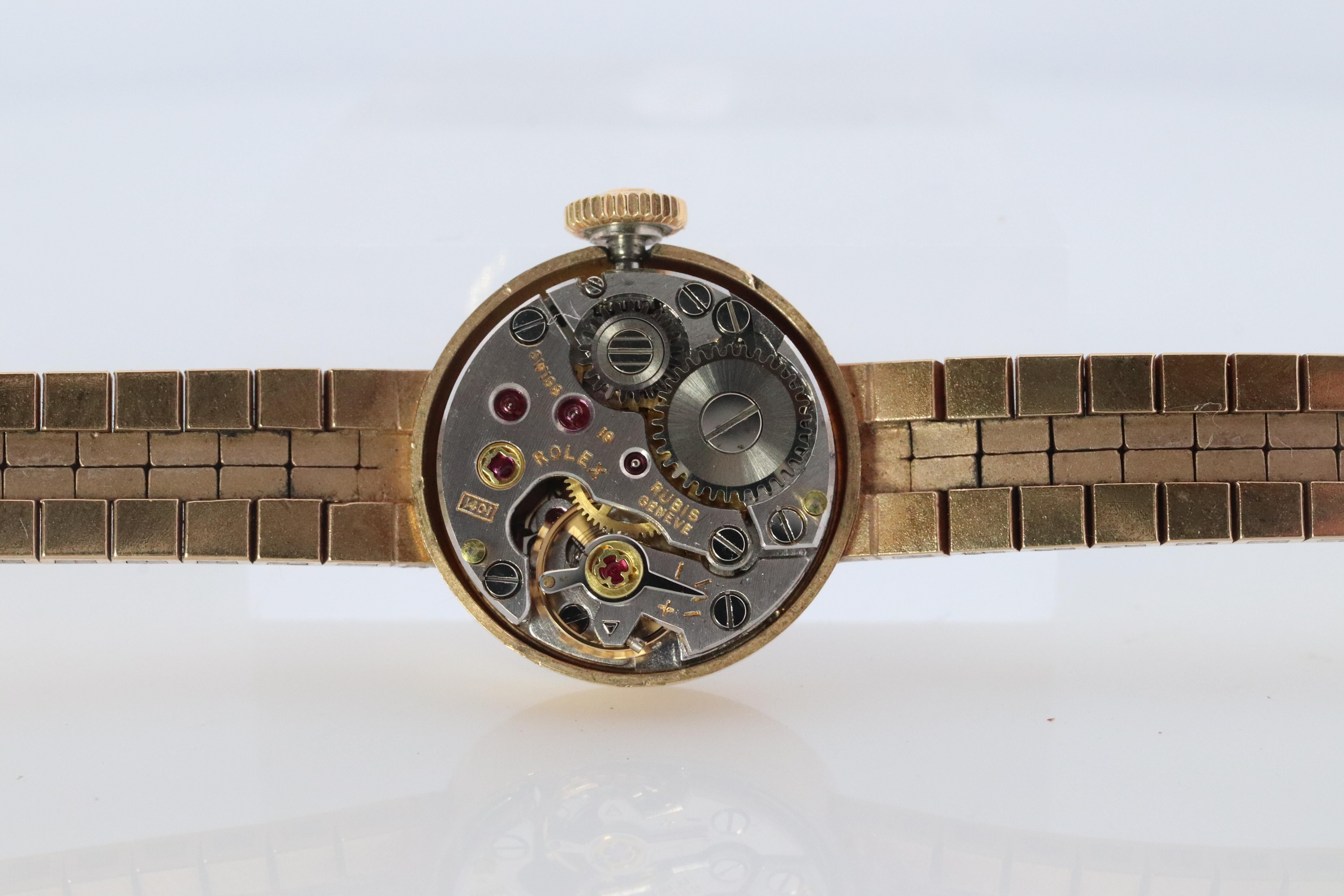 Genuine Rolex-Uhr. 9k YG Damen Rolex mechanische Windup-Uhr. 4
