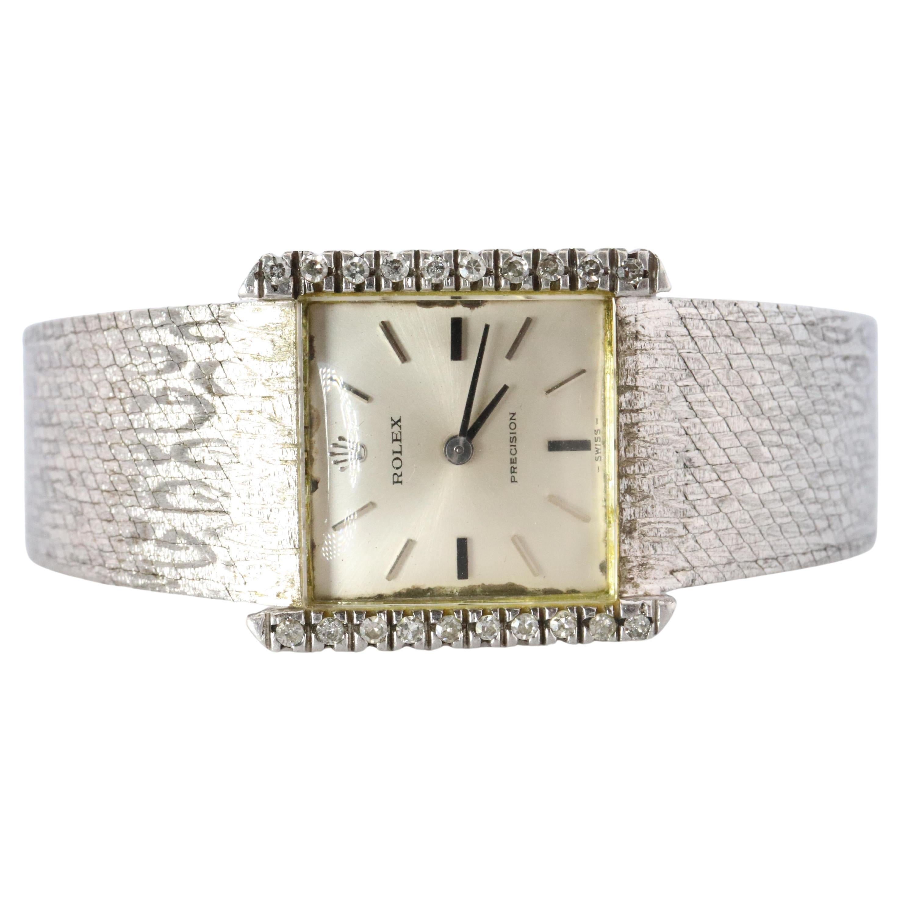 Echte Rolex-Uhr. Diamant-Lünette 1975 Ladies Manual ROLEX 2611 Precision