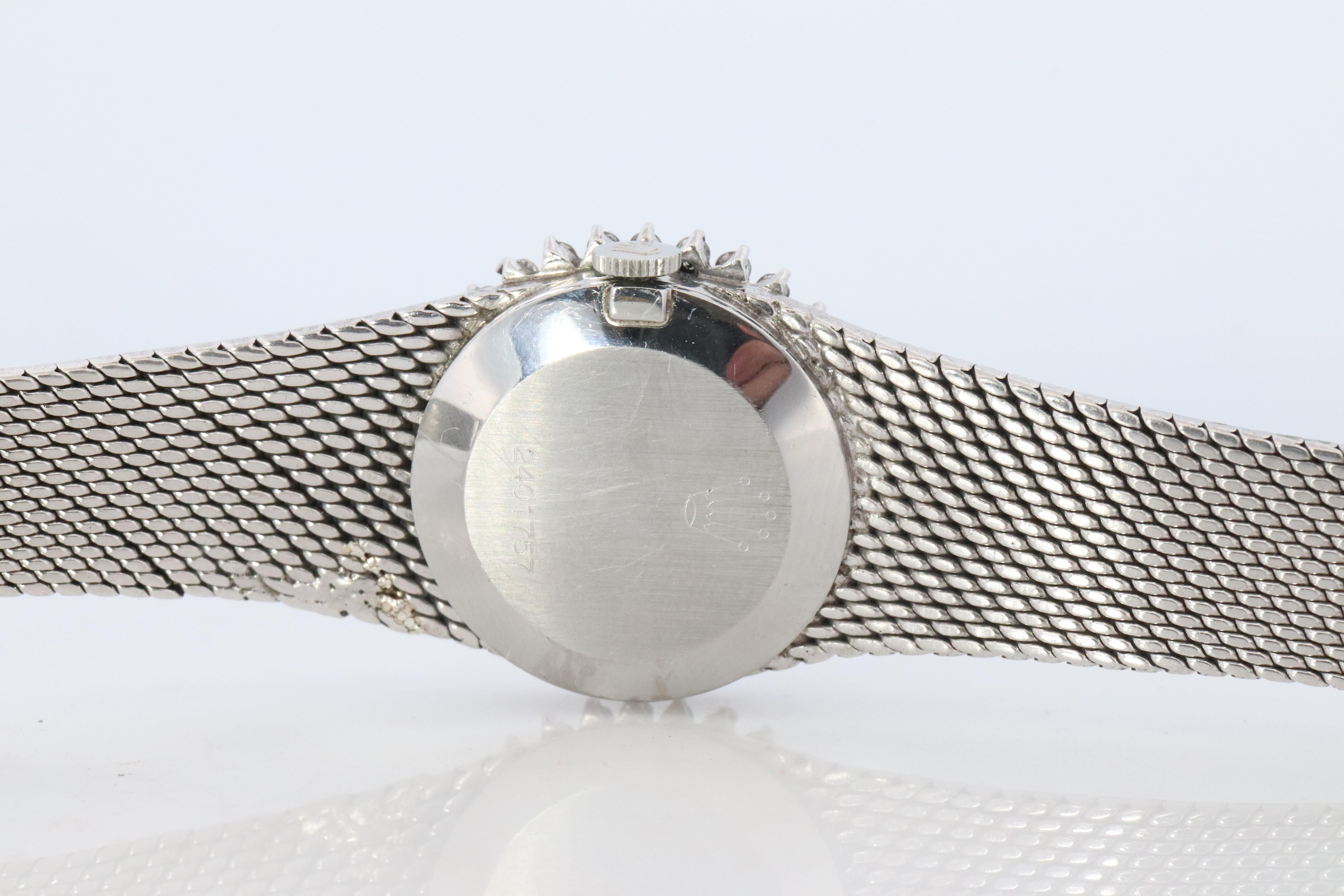 Echte Rolex-Uhr. Diamant-Lünette Damen ROLEX 2649 Präzision. im Angebot 4