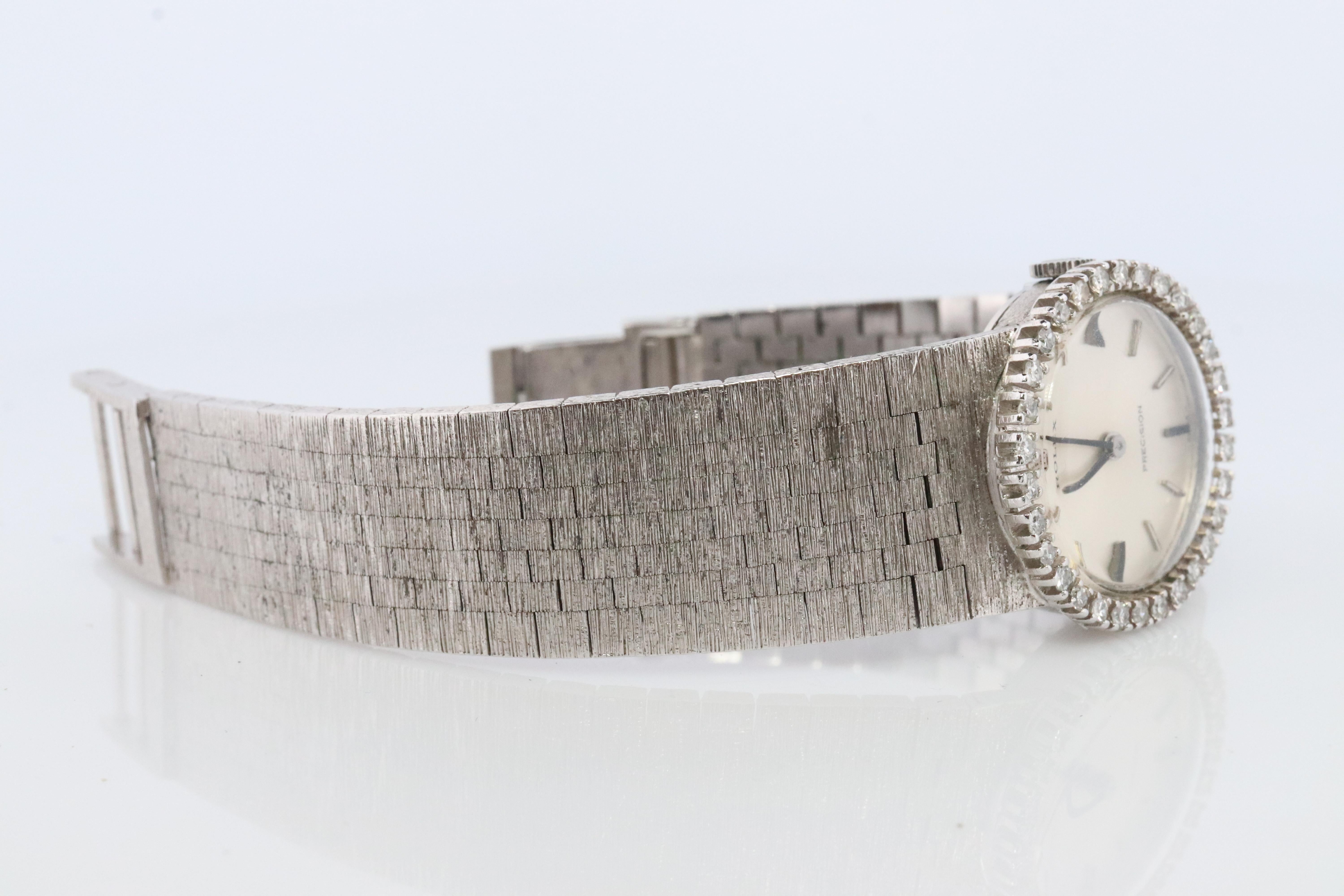Echte Rolex-Uhr. Diamant-Lünette Damen ROLEX 2649 Präzision. 1