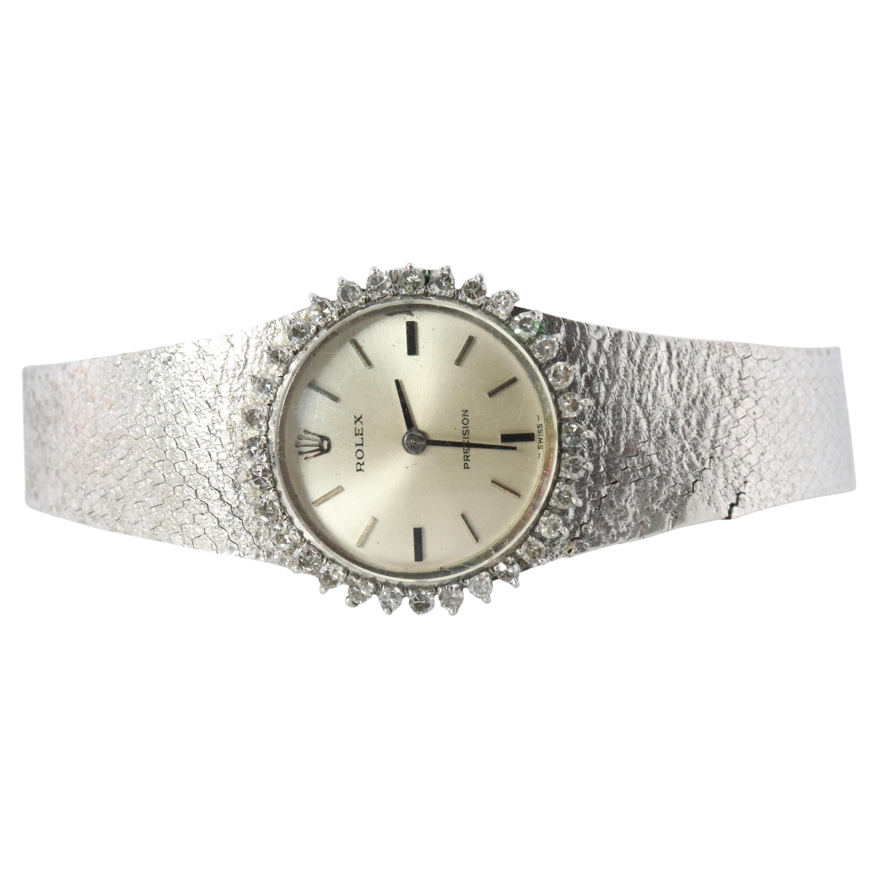 Echte Rolex-Uhr. Diamant-Lünette Damen ROLEX 2649 Präzision.