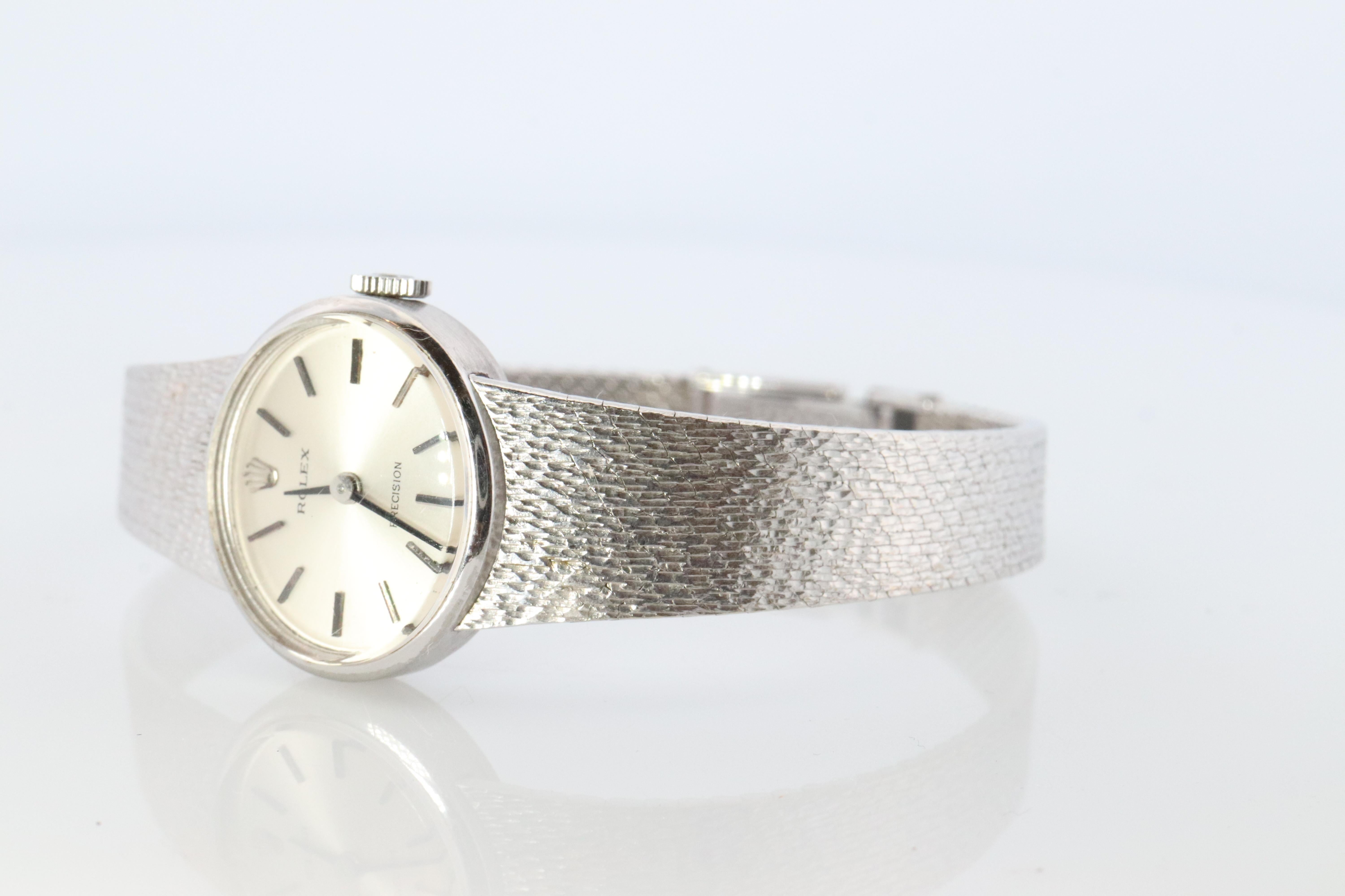 Rough Cut Genuine Rolex Watch. Ladies Rolex 2653 Vintage Stainless Bracelet Watch. For Sale