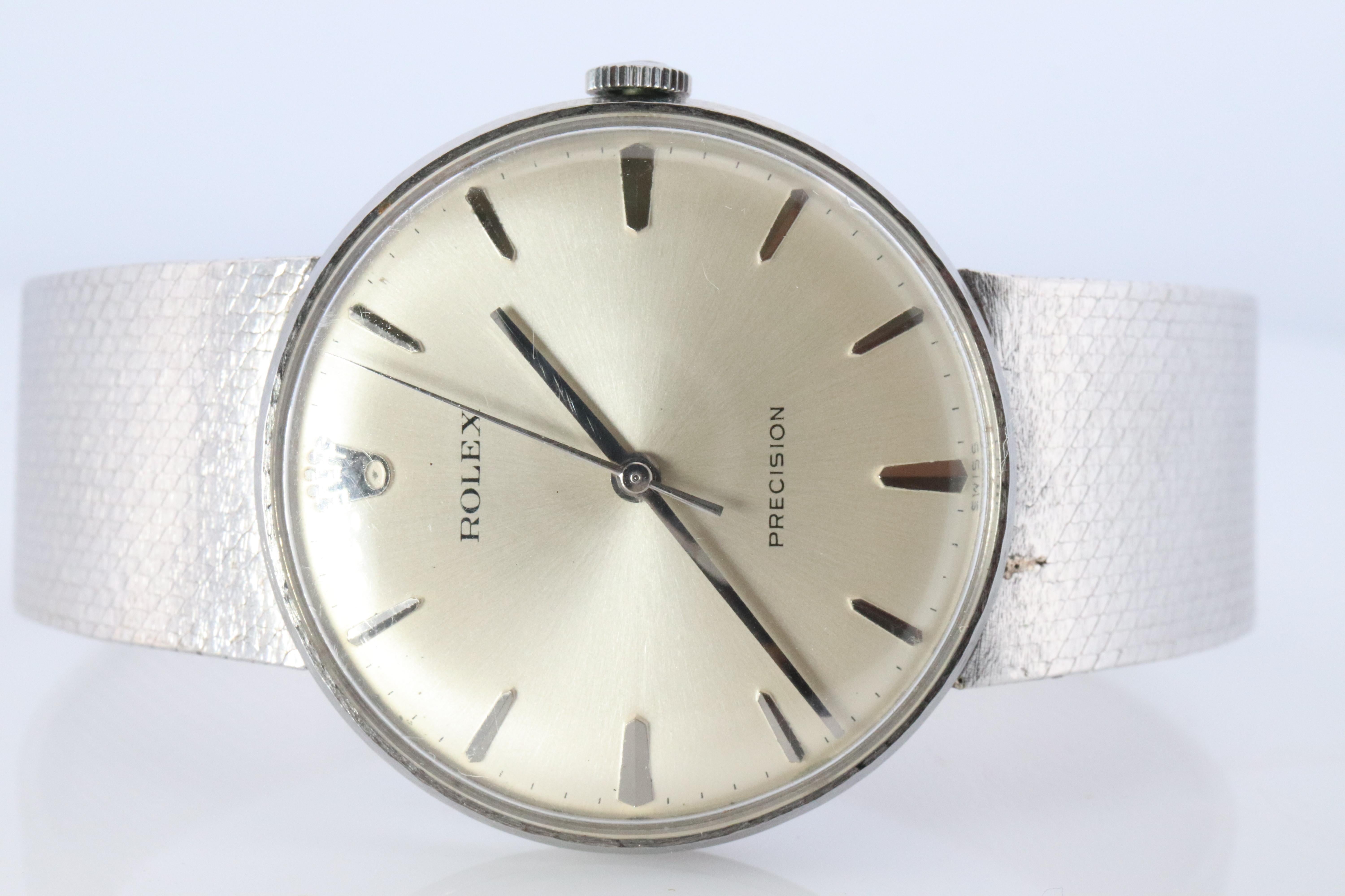 Echte Rolex-Uhr. Herren ROLEX 3411 Präzision 34mm Edelstahl (Rohschliff) im Angebot