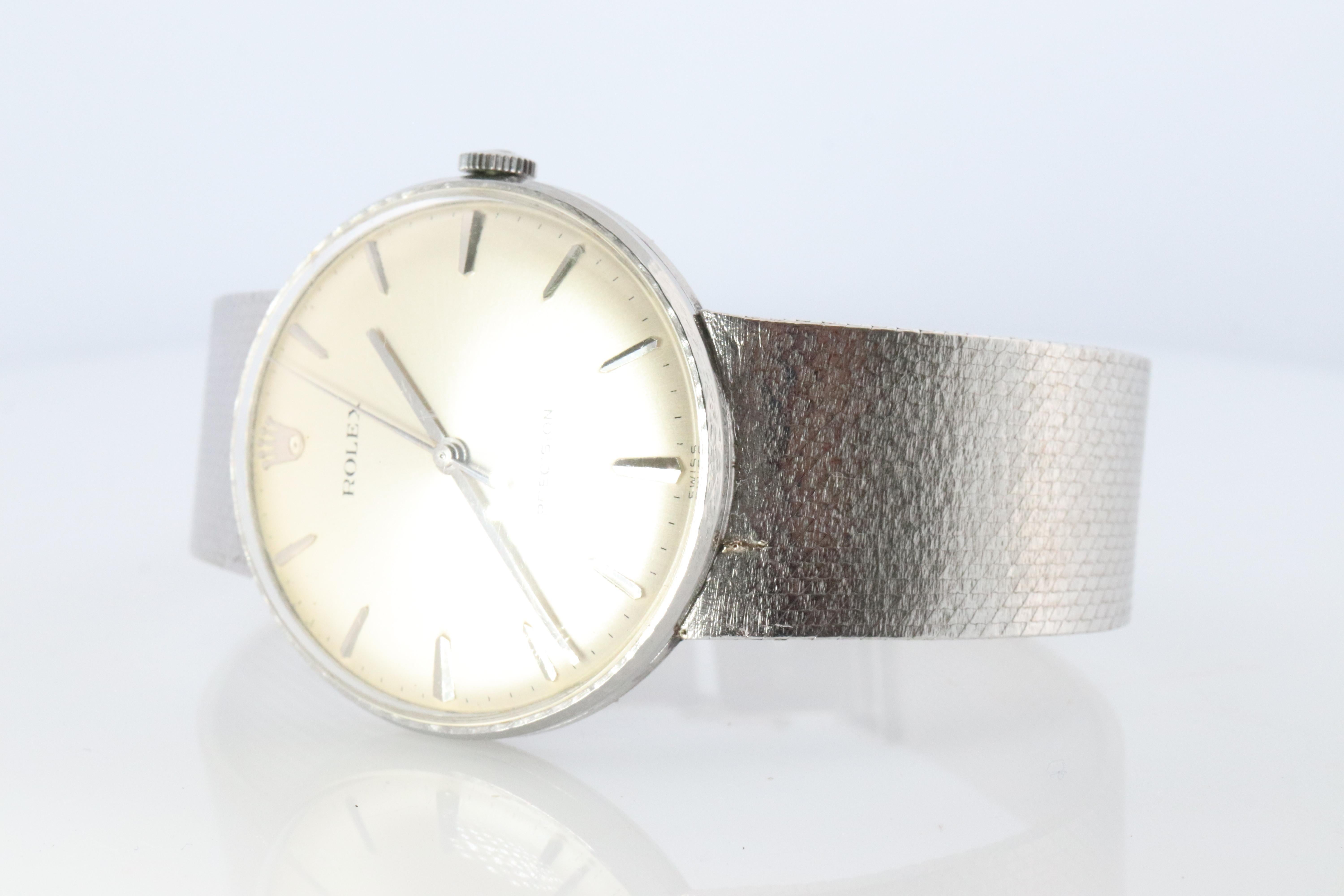 Echte Rolex-Uhr. Herren ROLEX 3411 Präzision 34mm Edelstahl im Zustand „Gut“ im Angebot in Port Charlotte, FL