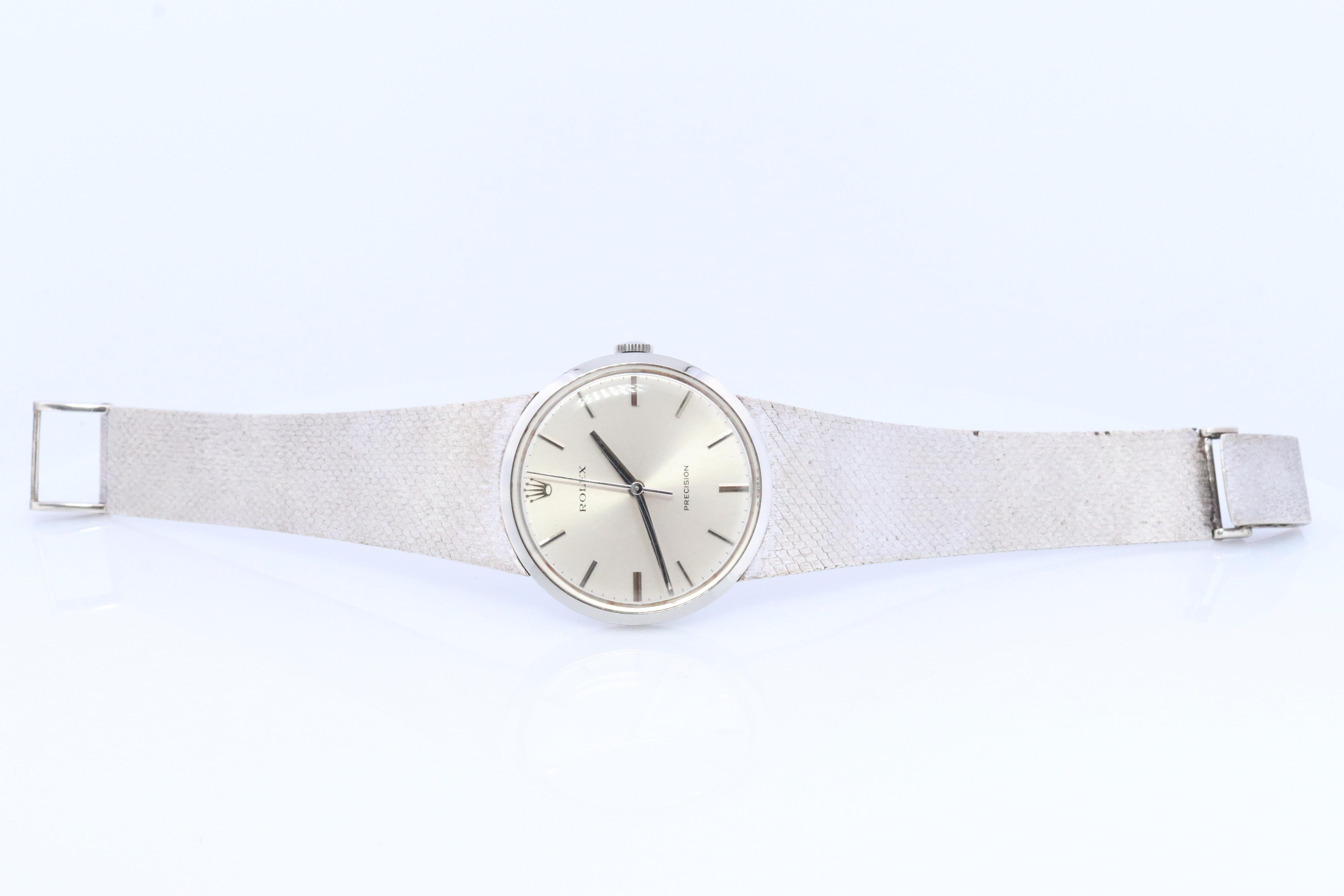 Moderne Montre Rolex véritable. ROLEX 34,110 Precision 33 mm 1225 acier inoxydable pour hommes
