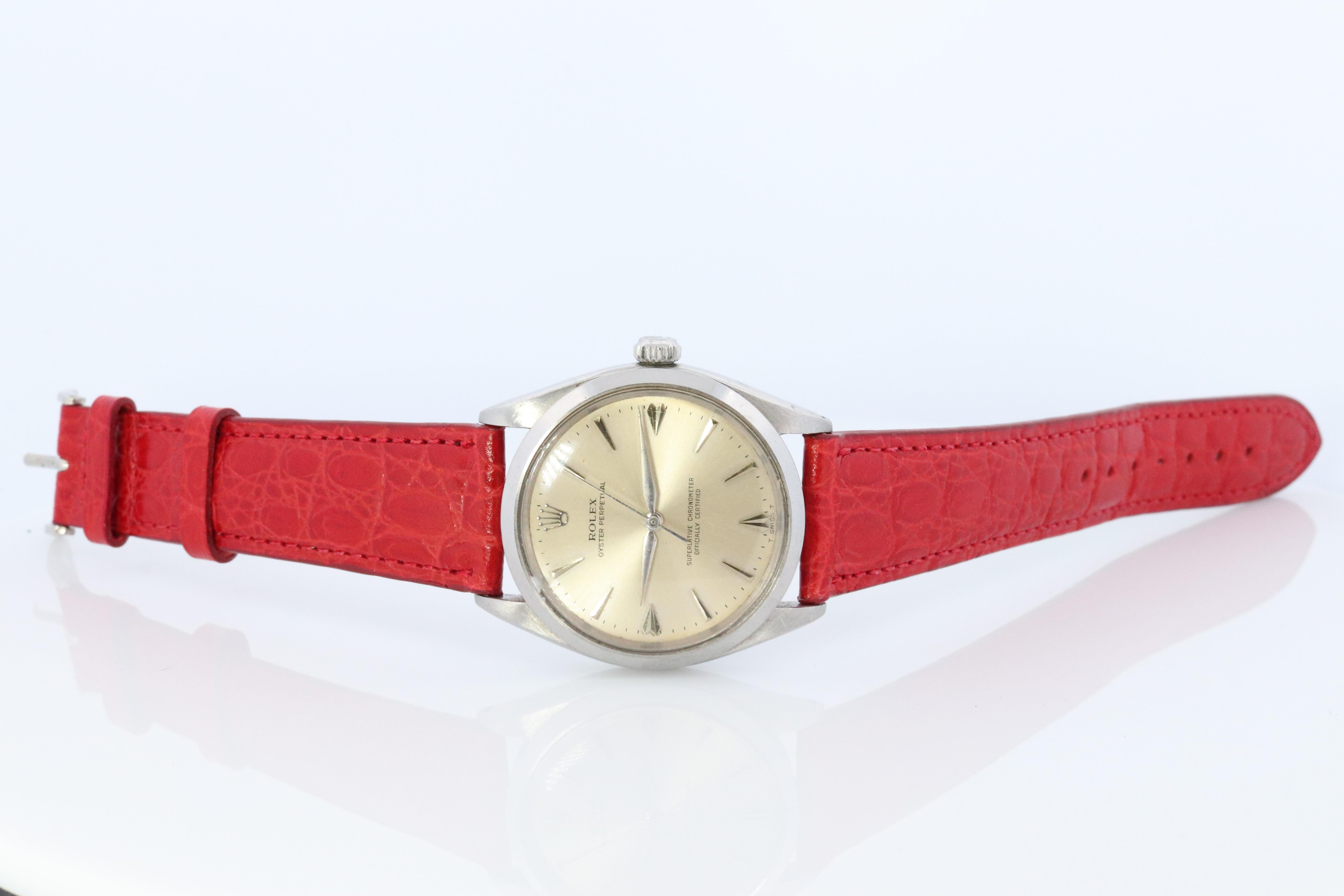 Genuine Rolex Watch. Mens ROLEX Oyster Perpetual 1002. 34mm In Good Condition For Sale In Port Charlotte, FL