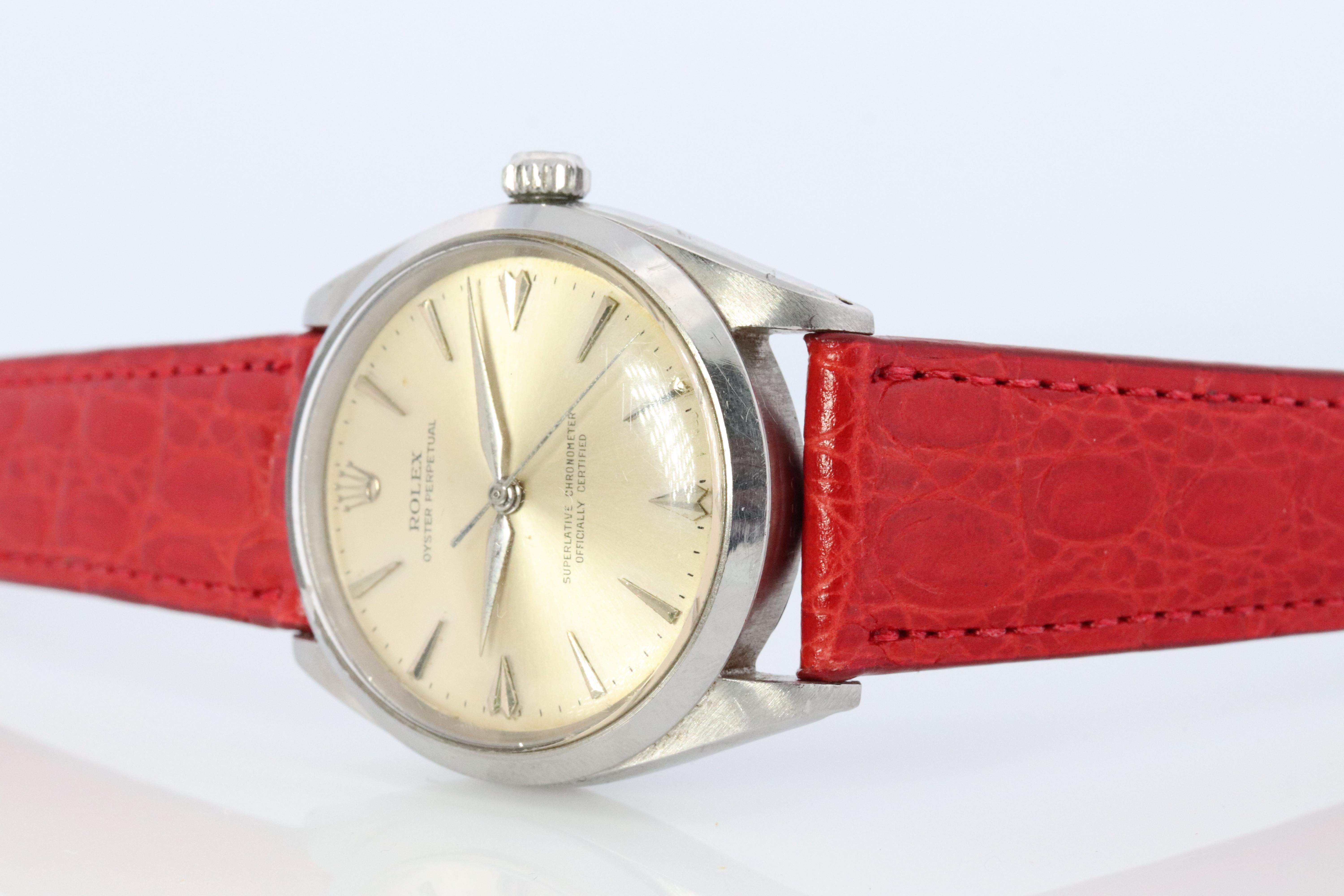 Men's Genuine Rolex Watch. Mens ROLEX Oyster Perpetual 1002. 34mm For Sale