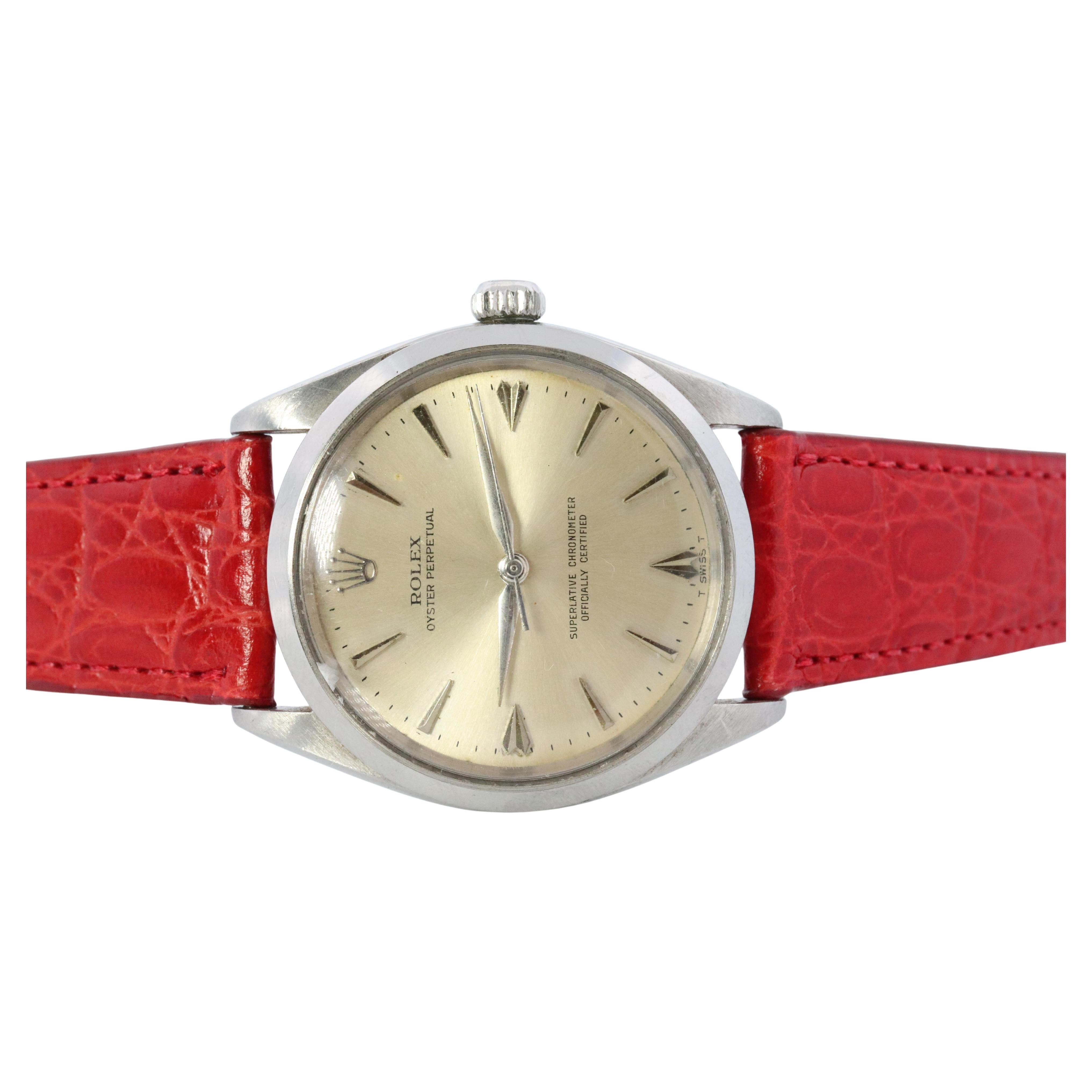 Montre Rolex véritable. ROLEX Oyster Perpetual 1002. 34mm