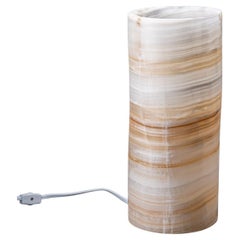 Genuine Round Banded Onyx Lamp (14", 10 lbs)