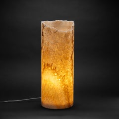 Genuine Round Banded Orange Onyx Lamp (20", 20 lbs)