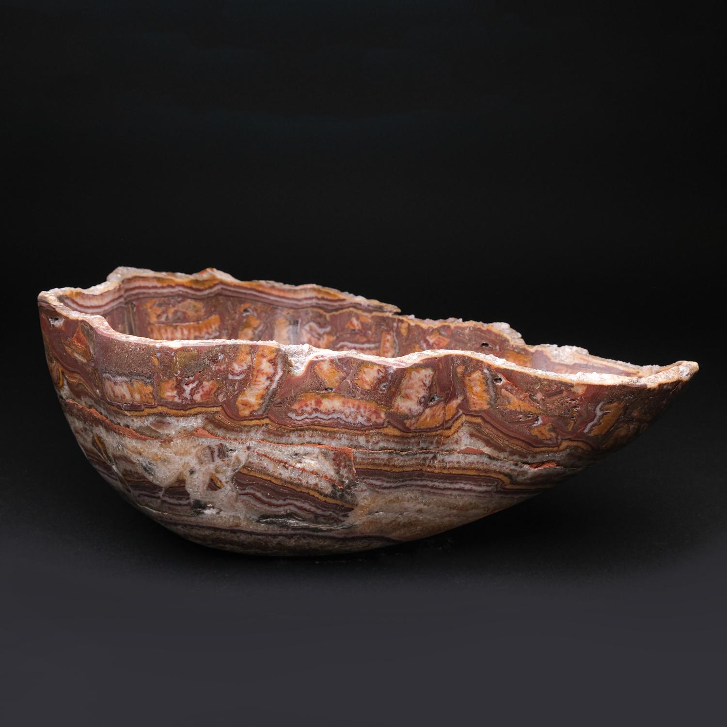  Polished Onyx Bowl from Mexico (14.4 Lbs) In New Condition For Sale In New York, NY