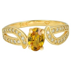 Genuine Sapphire 14k Gold Ring