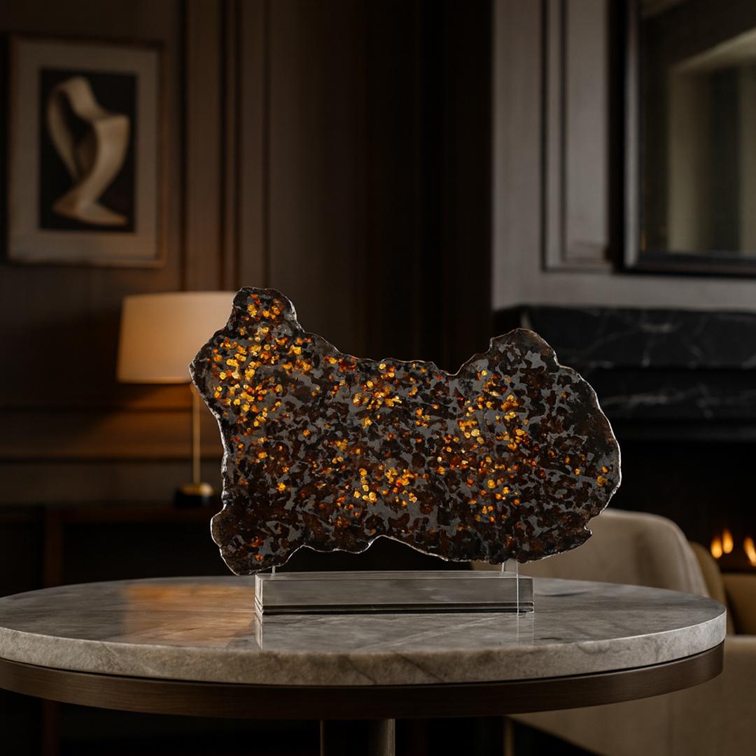 18th Century and Earlier Genuine Sericho Pallasite Meteorite For Sale