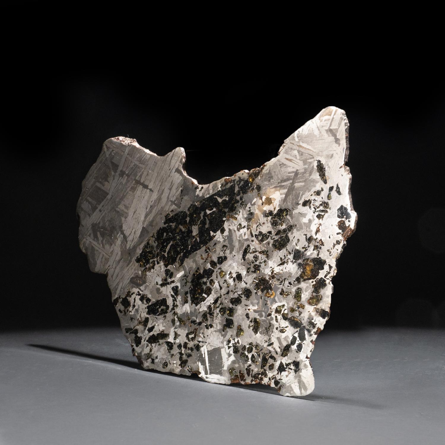 Echte Seymchan Pallasit Meteoritenplatte (1,5 lbs) im Zustand „Hervorragend“ im Angebot in New York, NY