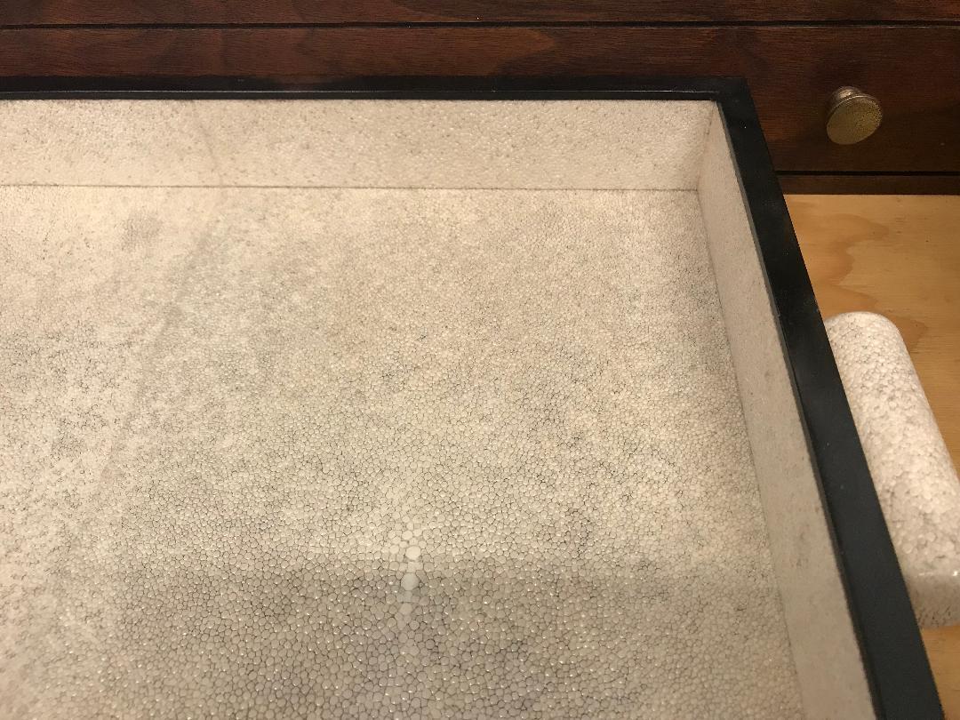 Philippine Genuine Shagreen and Ebony Tray